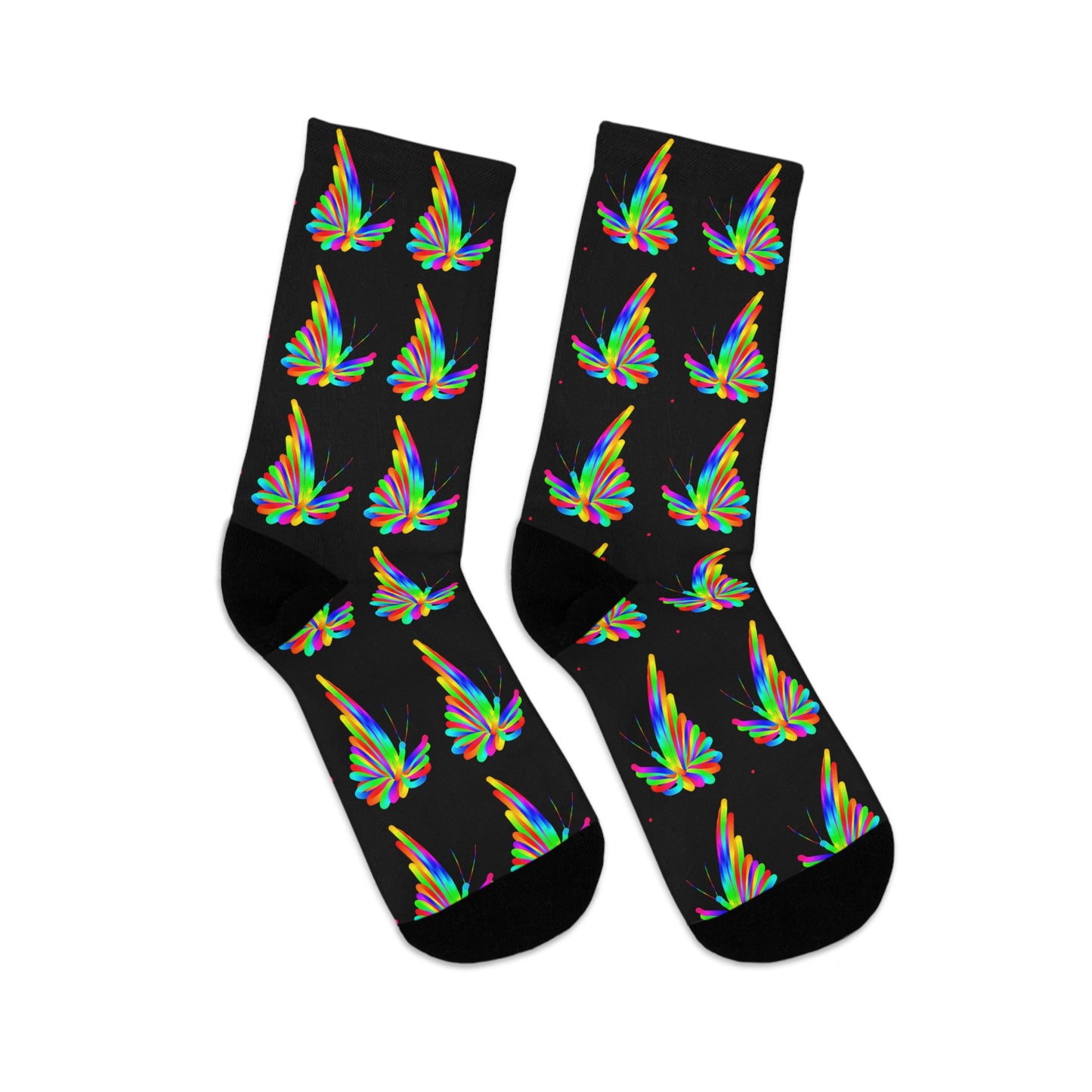 Marty Martians Butterfly / Black / Recycled Poly Socks