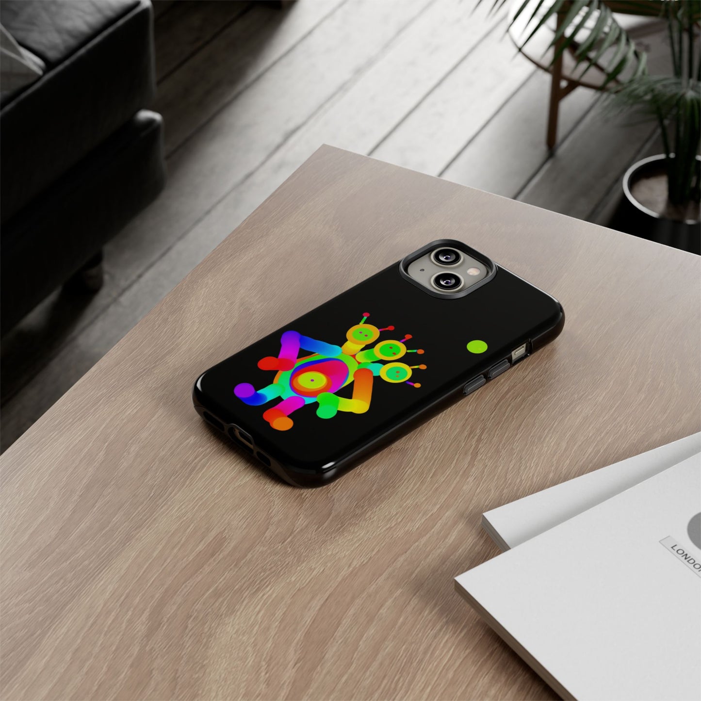 Three Headed Martian with Green Moon / Phone Cases
