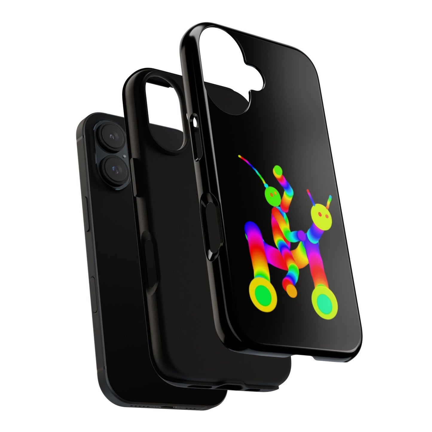Marty Martians Riding Robot in Black  / Phone Cases