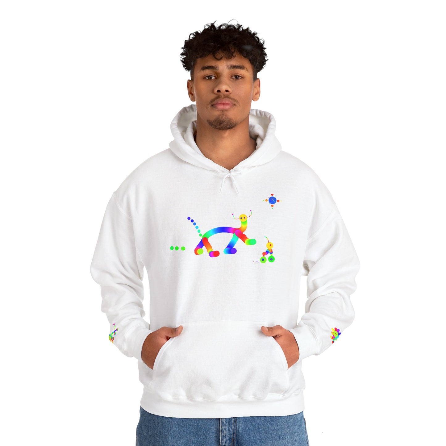 Animal Martian with Friend/ Unisex Heavy Blend™ Hooded Sweatshirt
