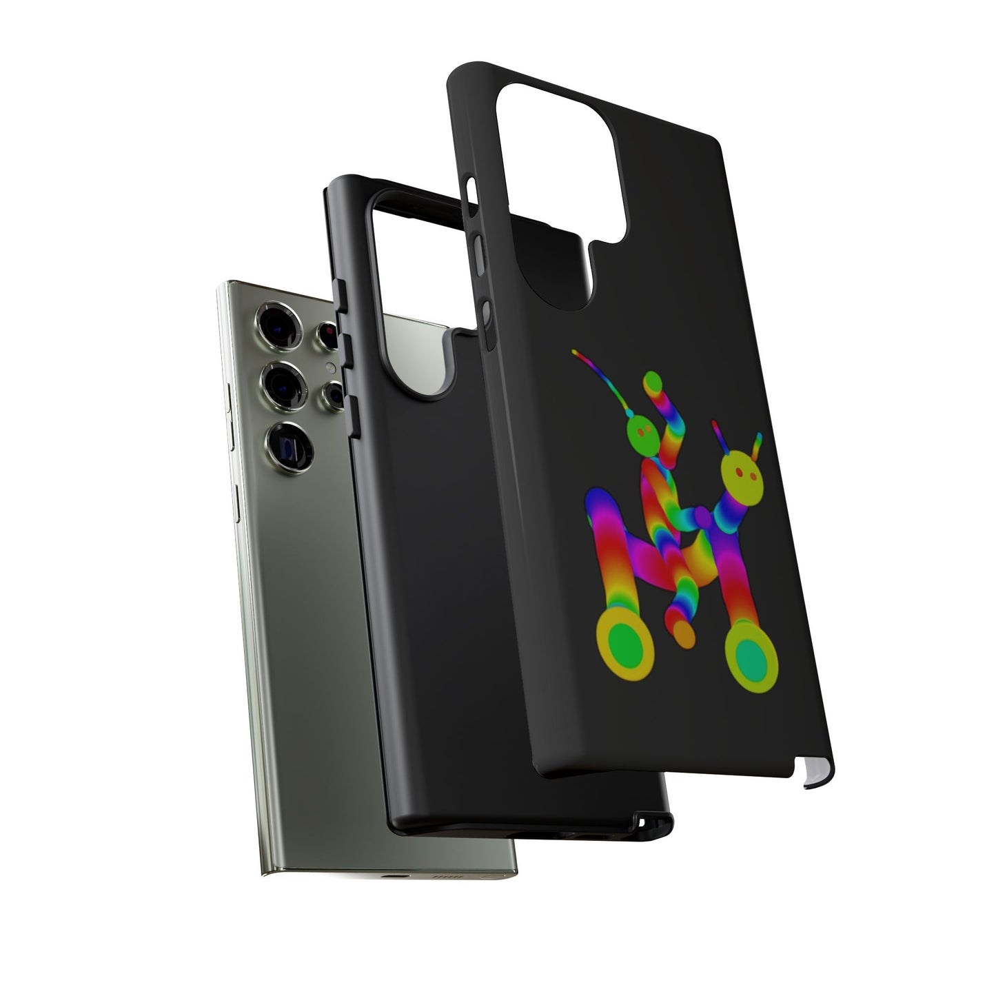 Marty Martians Riding Robot in Black  / Phone Cases