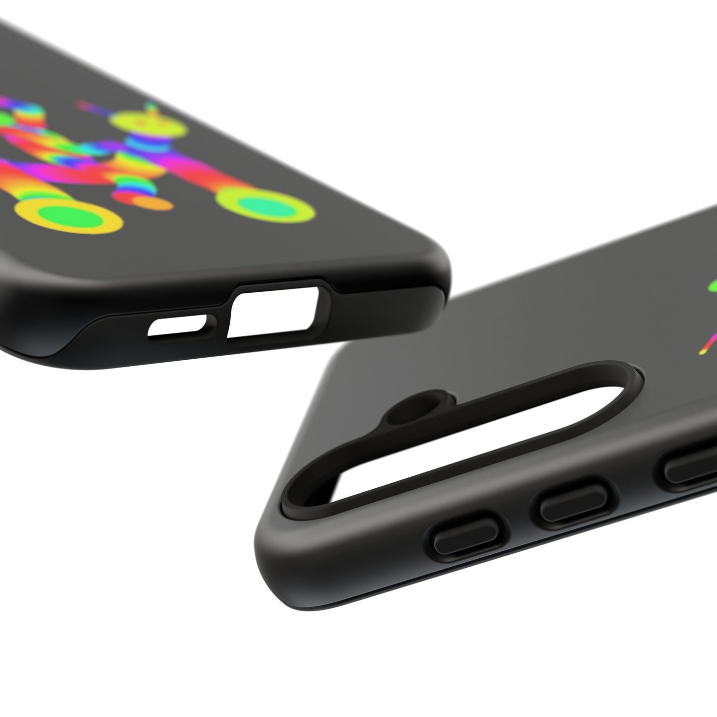 Marty Martians Riding Robot in Black  / Phone Cases