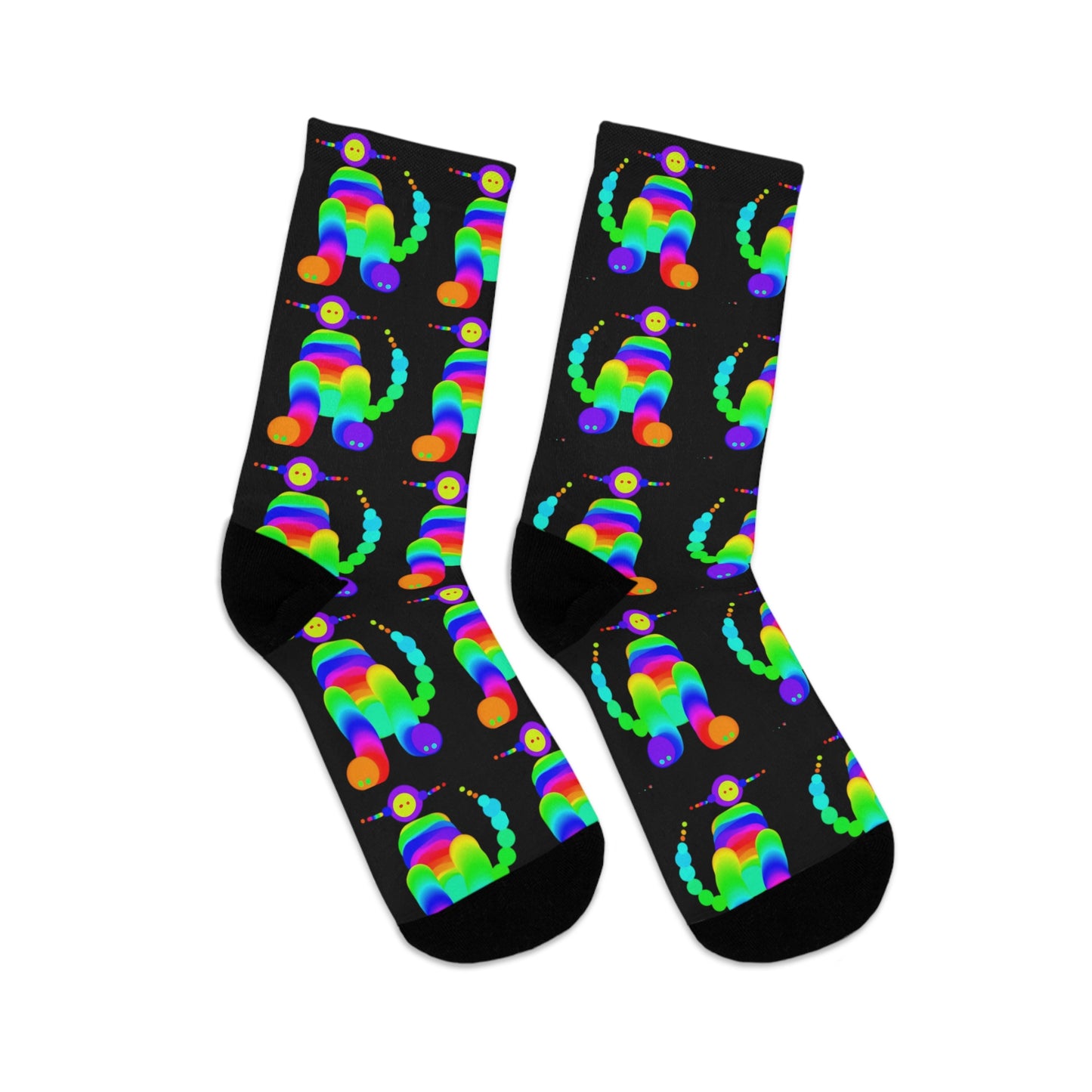Marty Martians Pet Friend / Black / Recycled Poly Socks