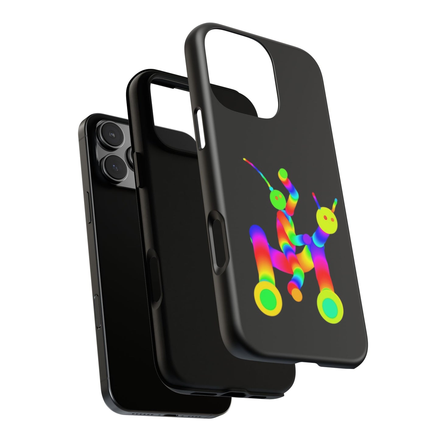 Marty Martians Riding Robot in Black  / Phone Cases
