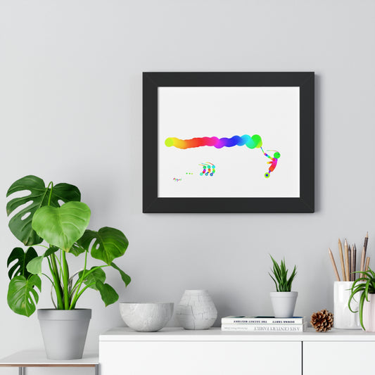 Marty Martians Robot with Colorful Streamer / Framed Horizontal Poster