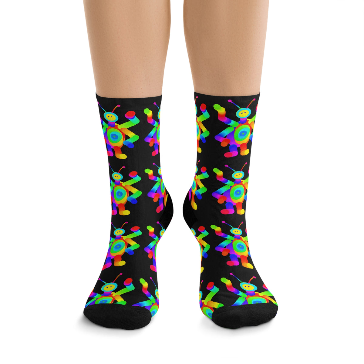 Four Armed Marty Martians / Black / Recycled Poly Socks