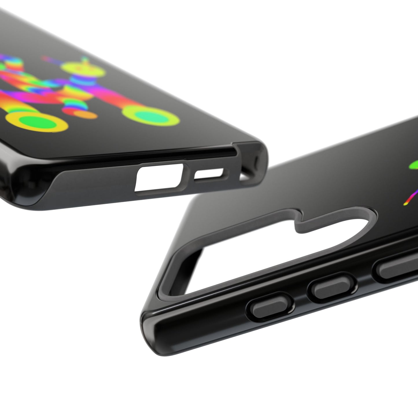 Marty Martians Riding Robot in Black  / Phone Cases