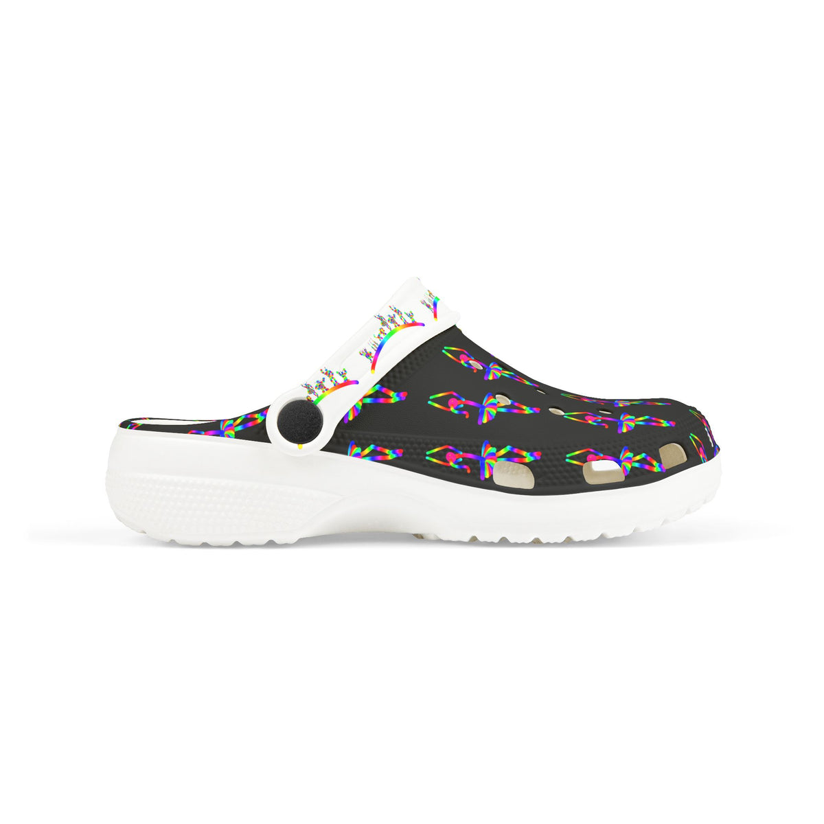 Marty Martians Ballerina in Black / Kid's EVA Foam Clogs (AOP)