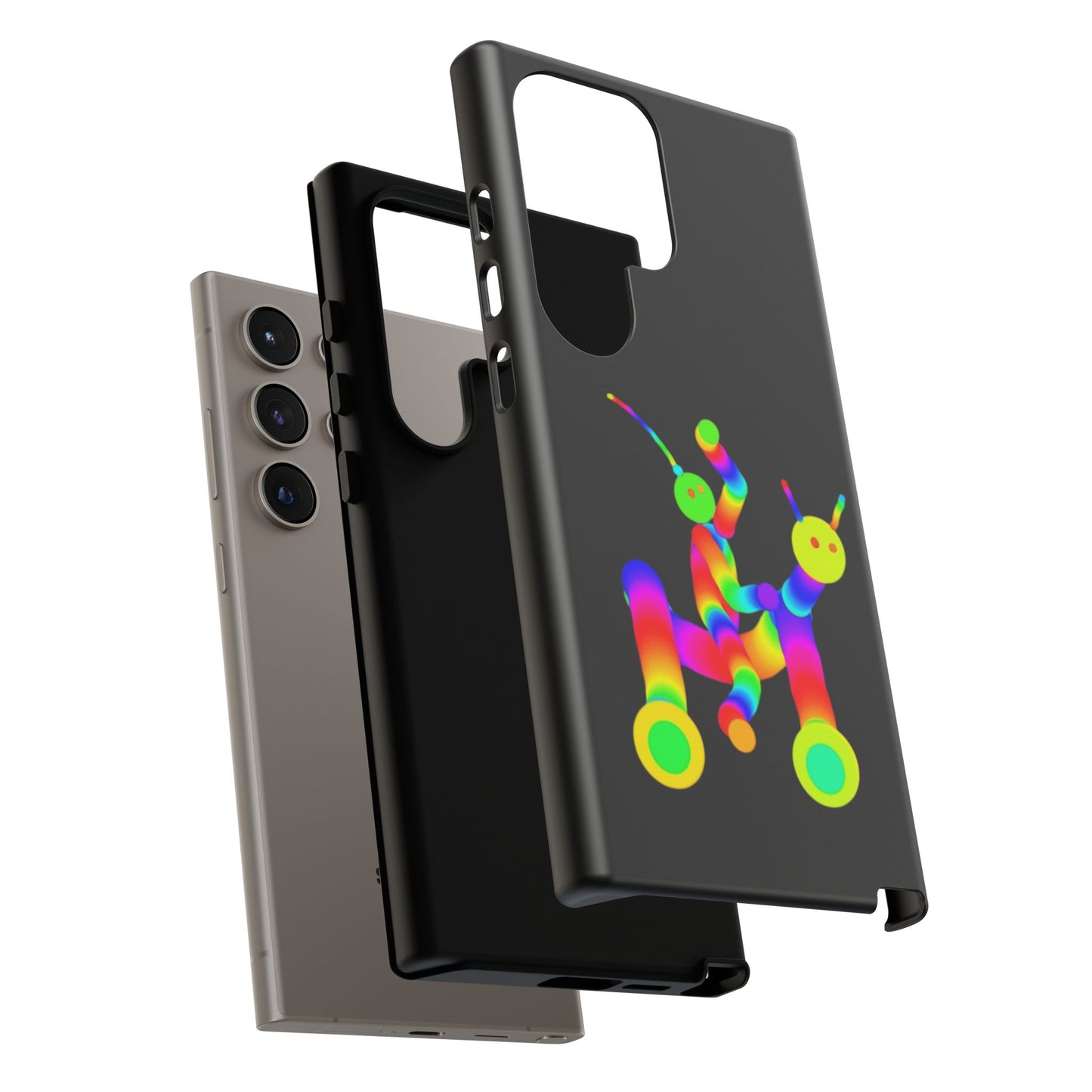 Marty Martians Riding Robot in Black  / Phone Cases