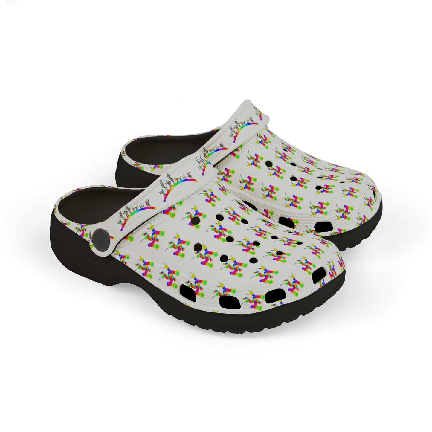 Marty Martian on Riding Robot / Kid's EVA Foam Clogs (AOP)