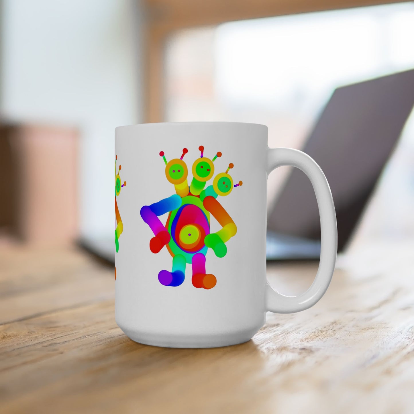 Three Headed Martian Ceramic Mug, (11oz, 15oz)