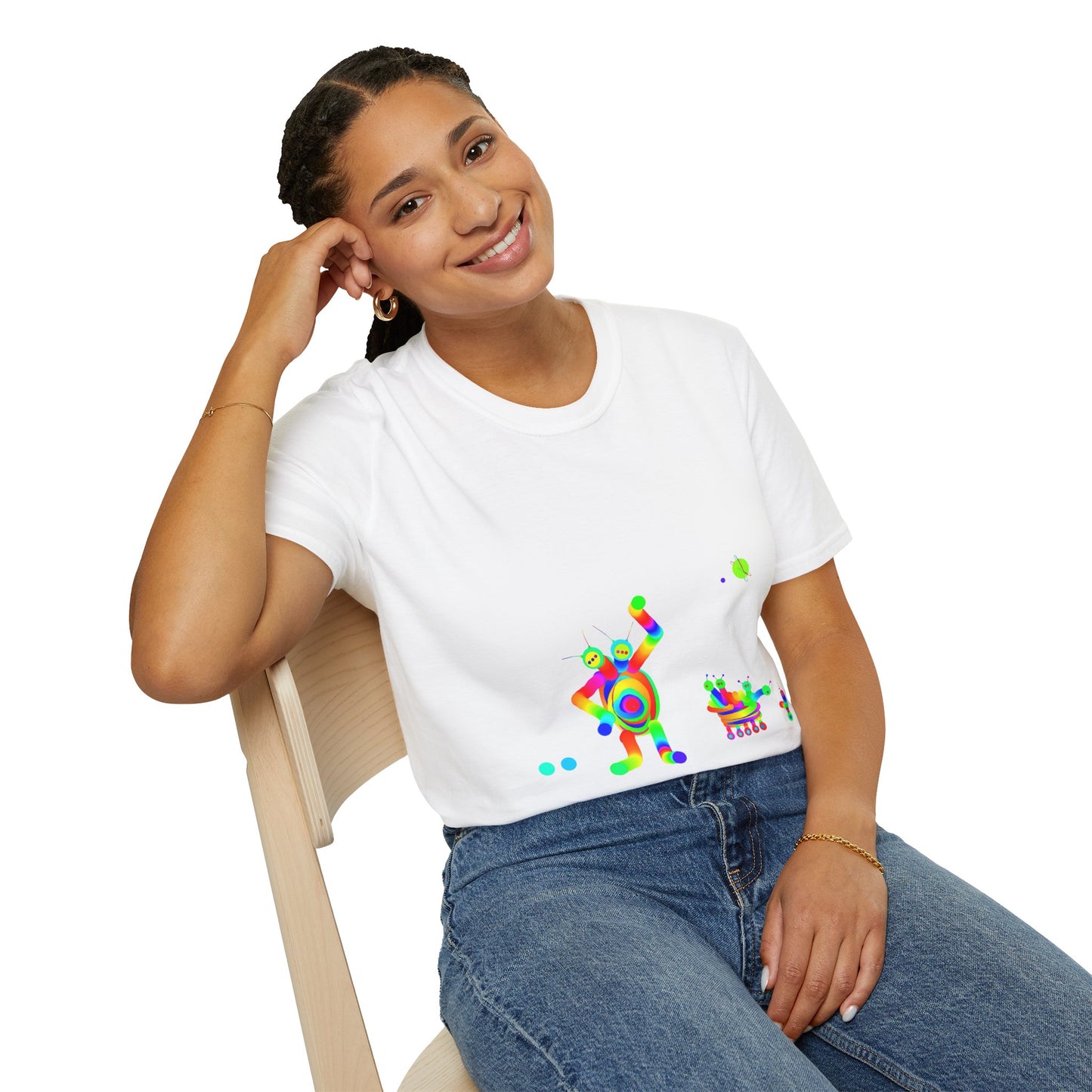 Two Headed Martian with Friends / Unisex Softstyle T-Shirt
