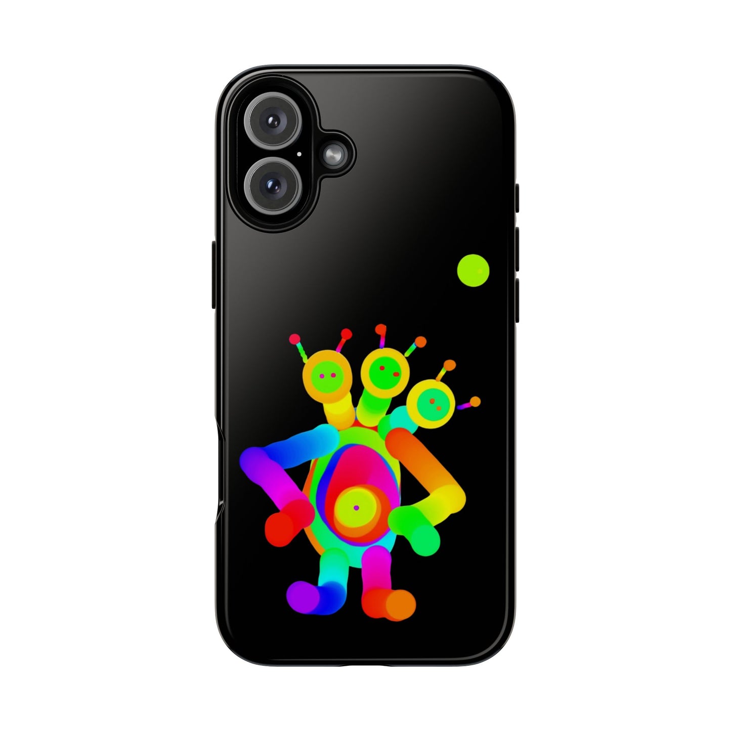 Three Headed Martian with Green Moon / Phone Cases