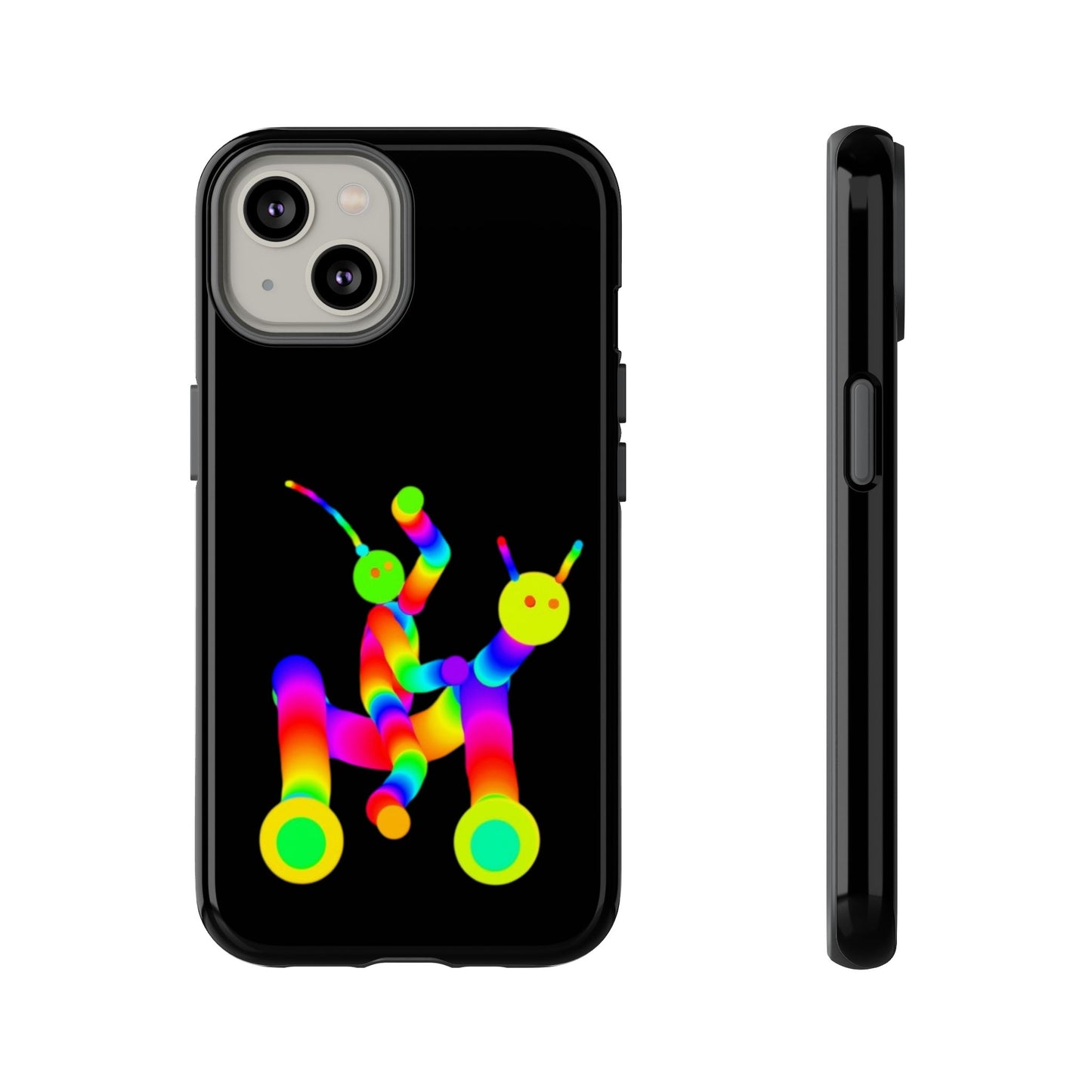 Marty Martians Riding Robot in Black  / Phone Cases