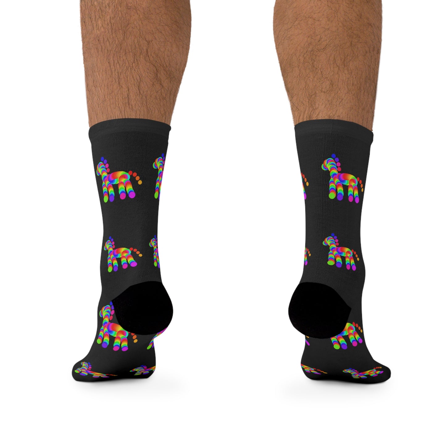 Martian Animal / Black / Recycled Poly Socks