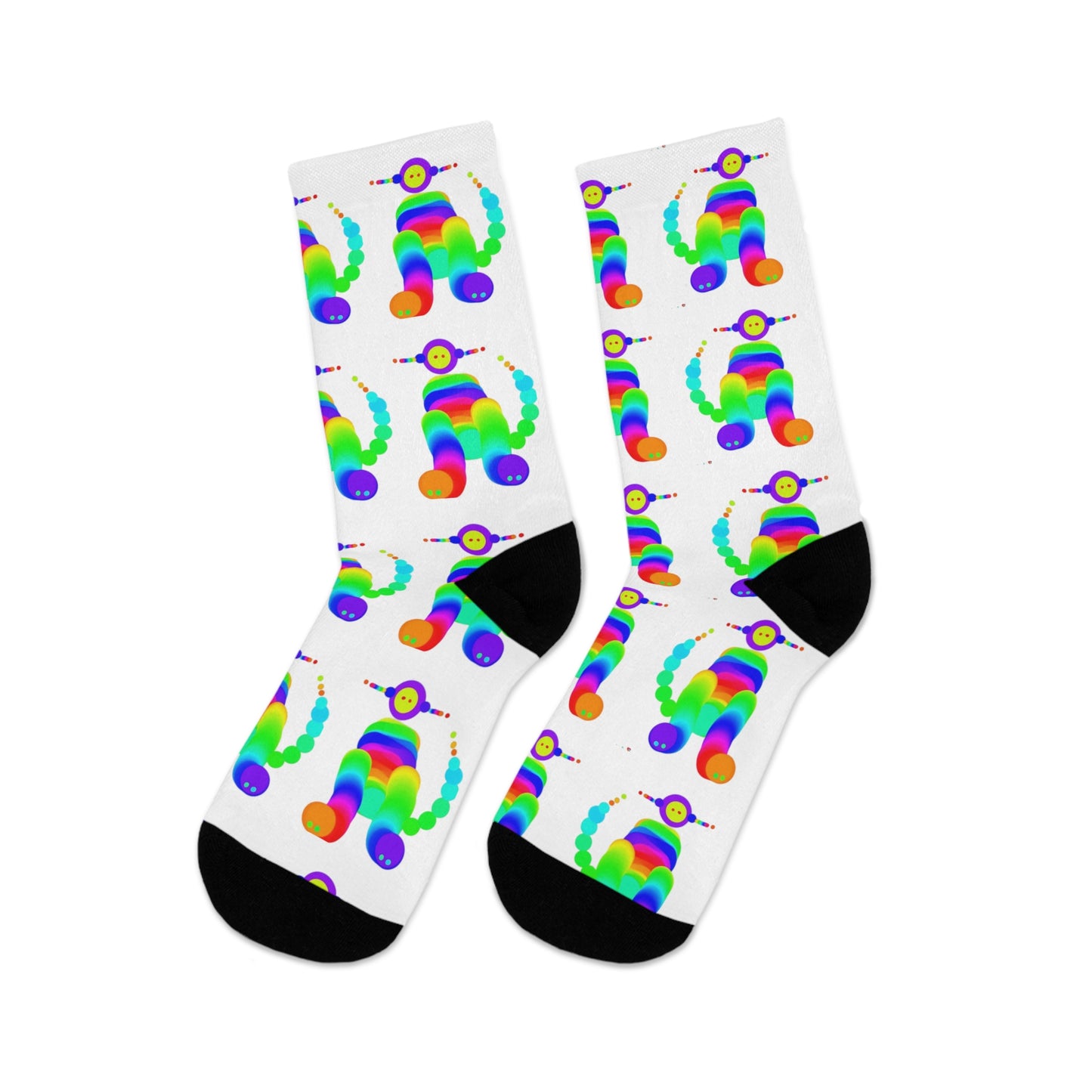 Marty Martians Pet Friend / White / Recycled Poly Socks