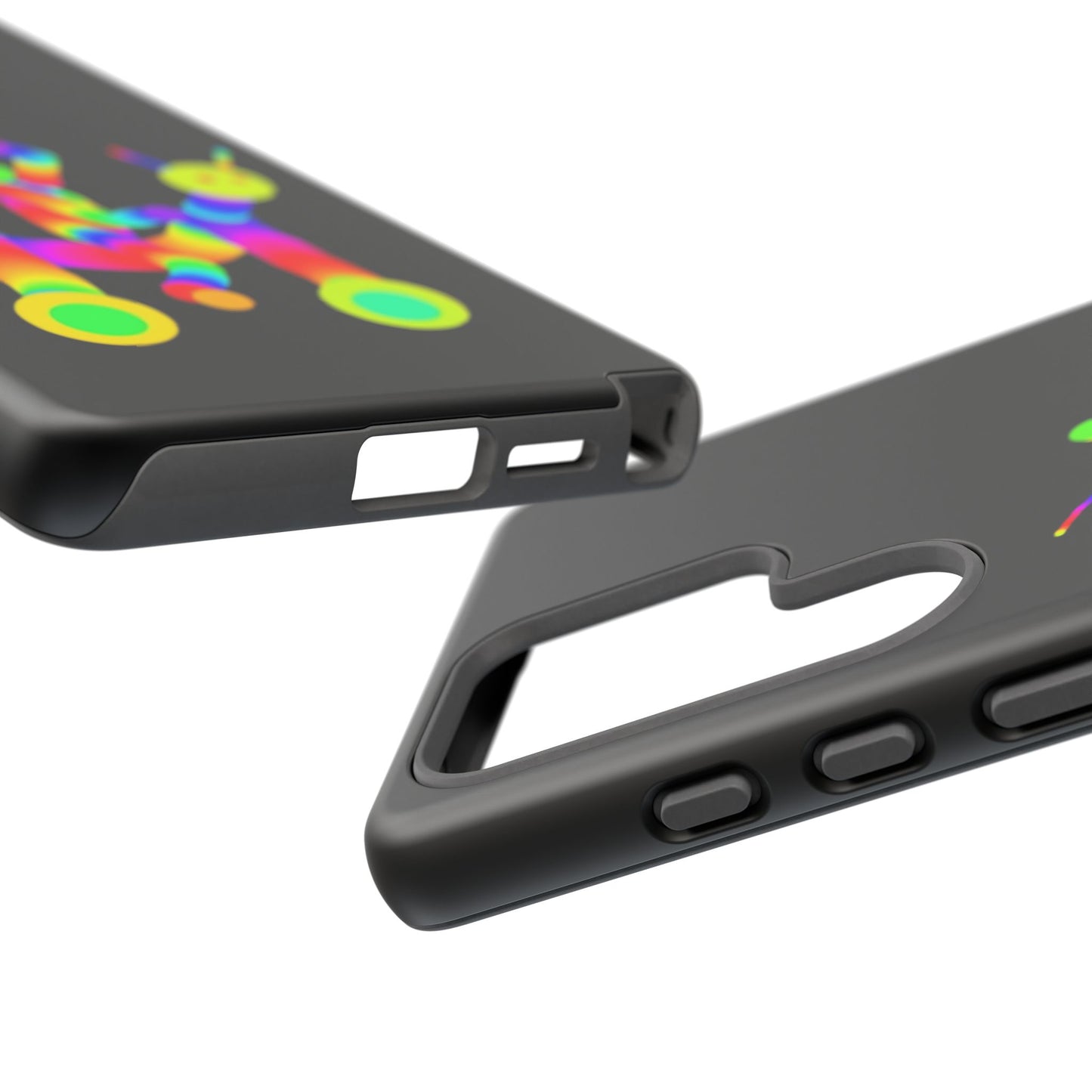 Marty Martians Riding Robot in Black  / Phone Cases