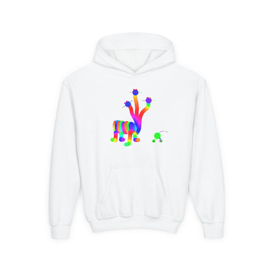 Marty Martians Three Headed Kitten / Children / Heavy Blend Hooded Sweatshirt