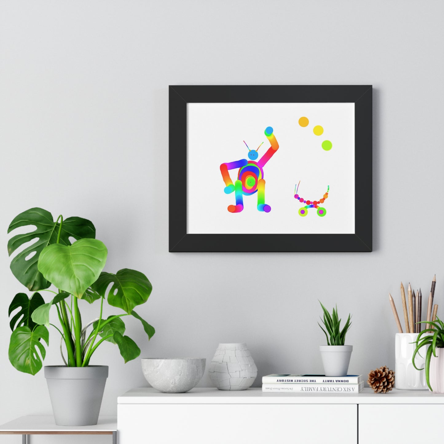 Martian and his Friend / Framed Horizontal Poster