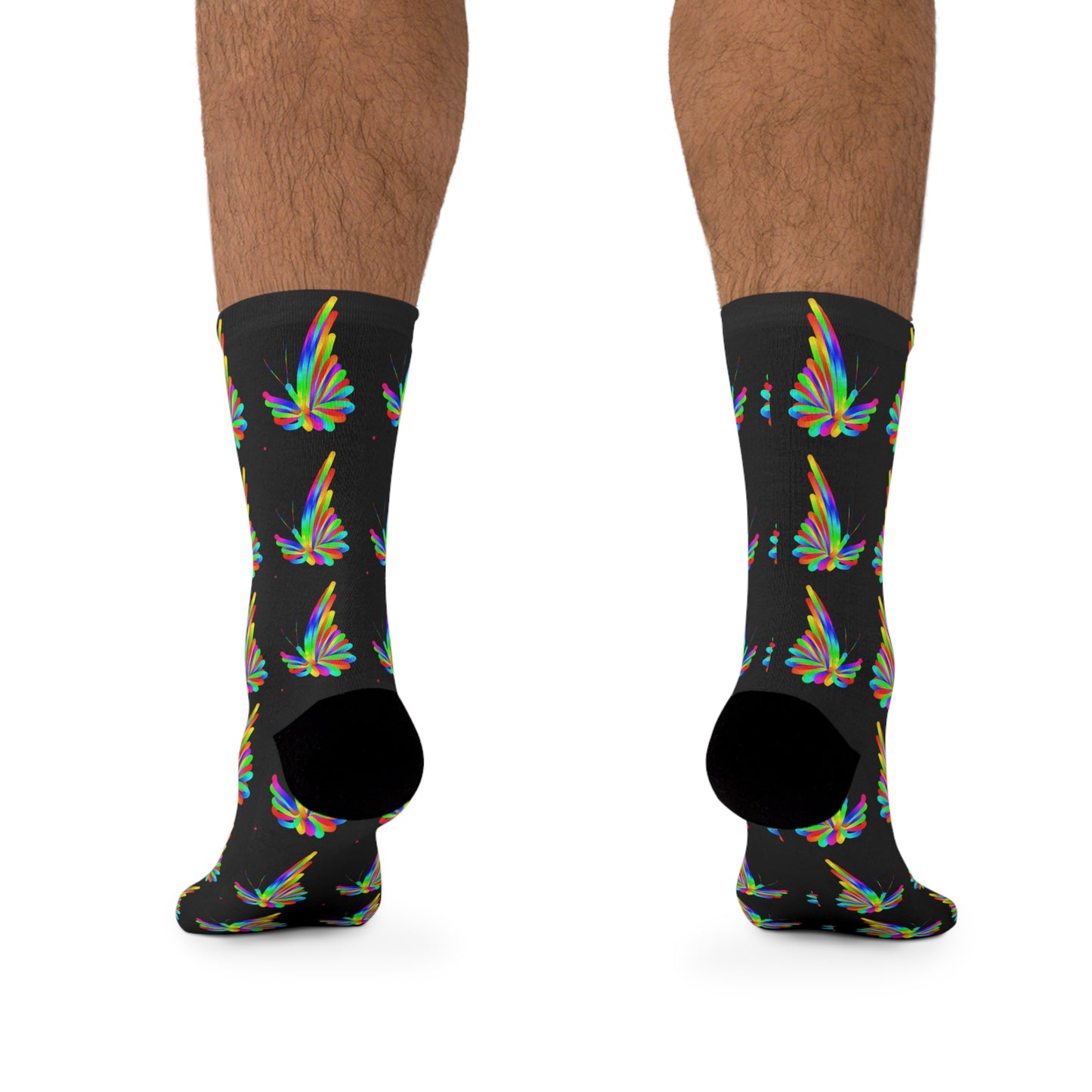 Marty Martians Butterfly / Black / Recycled Poly Socks