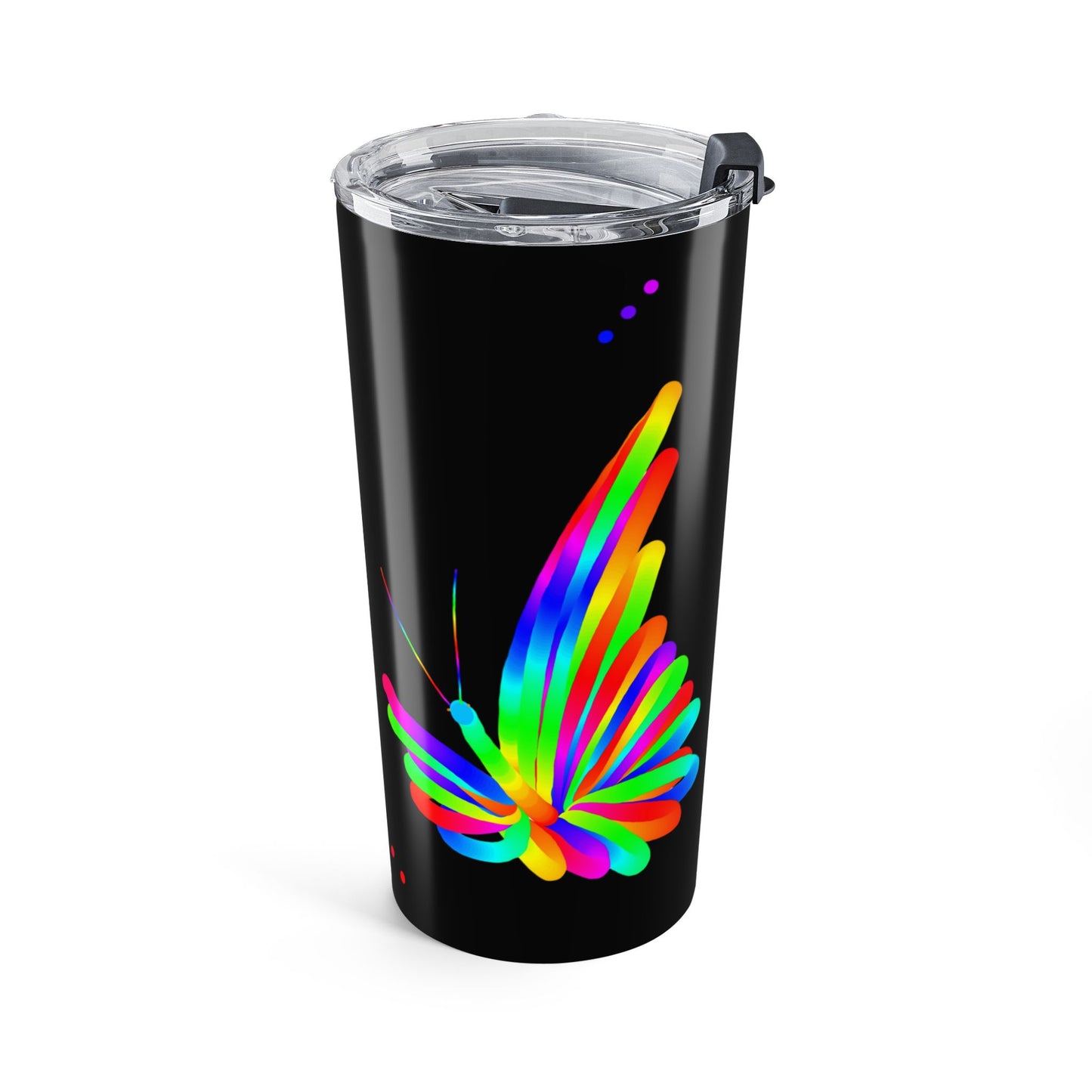 Marty Martian Butterfly  Black Tumbler 20oz