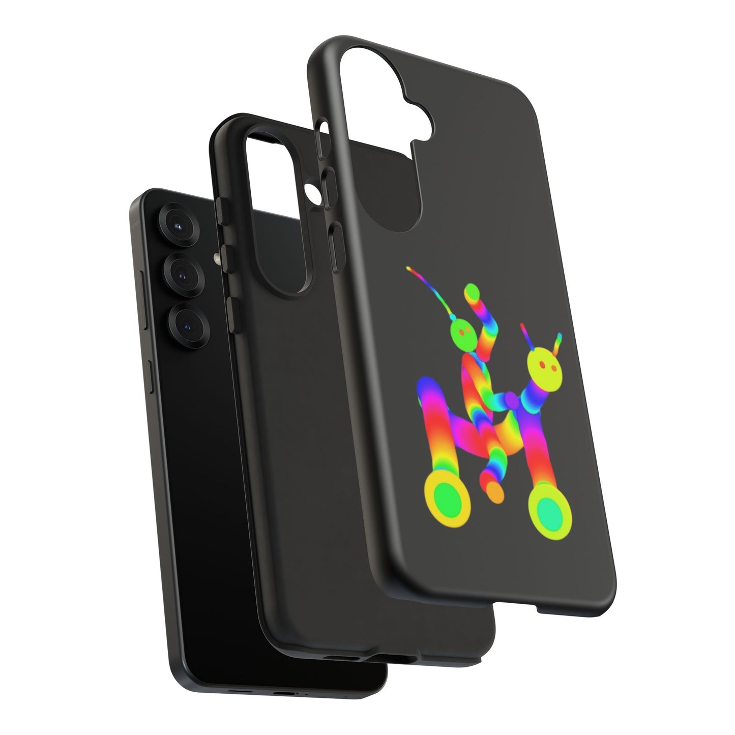 Marty Martians Riding Robot in Black  / Phone Cases