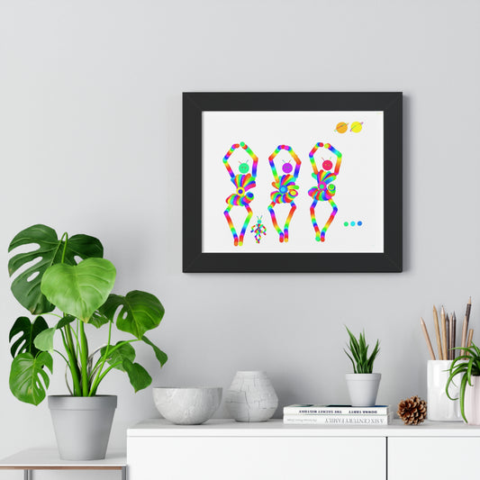 3 Martian Ballerinas / Framed Horizontal Poster