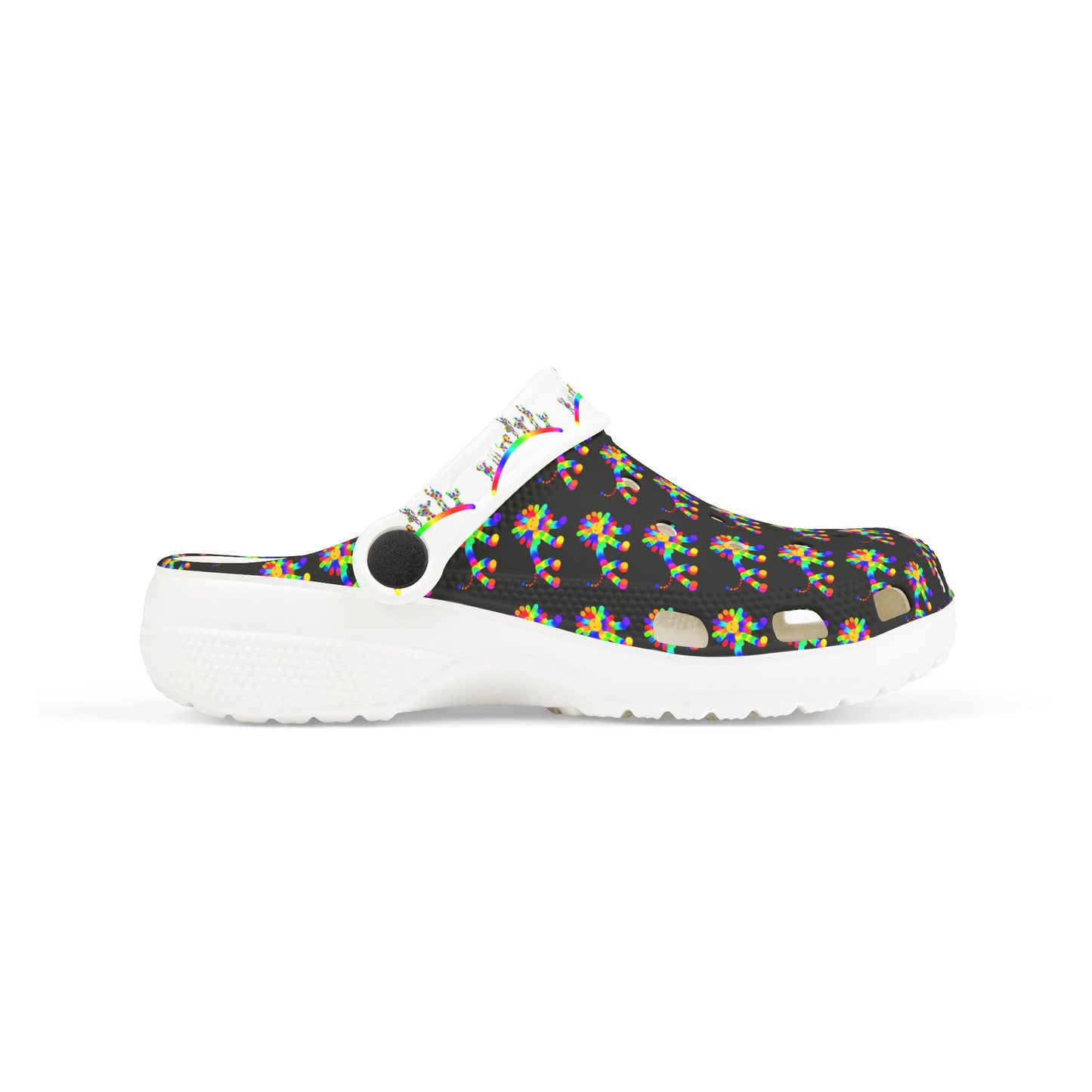 Marty Martians Lion in Black / Kid's EVA Foam Clogs (AOP)