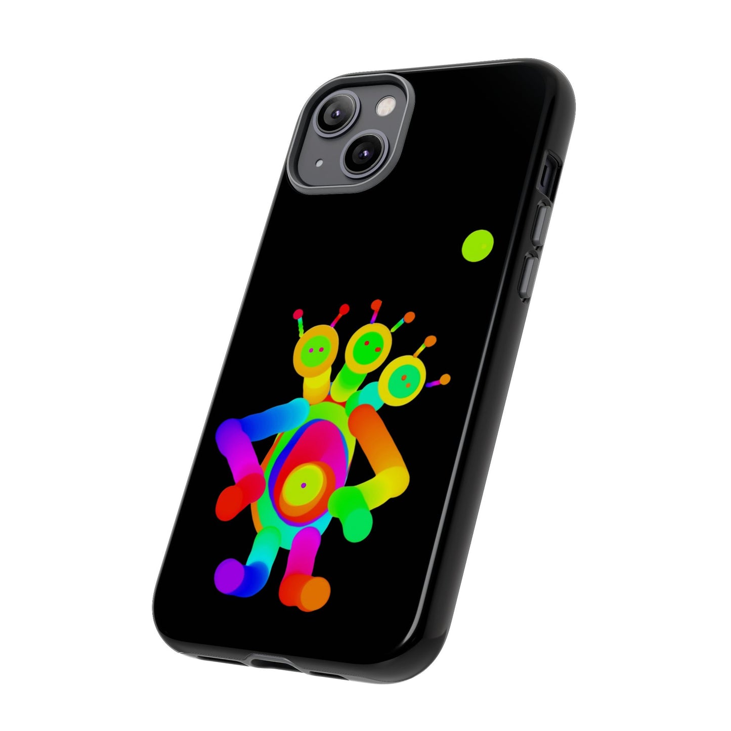 Three Headed Martian with Green Moon / Phone Cases