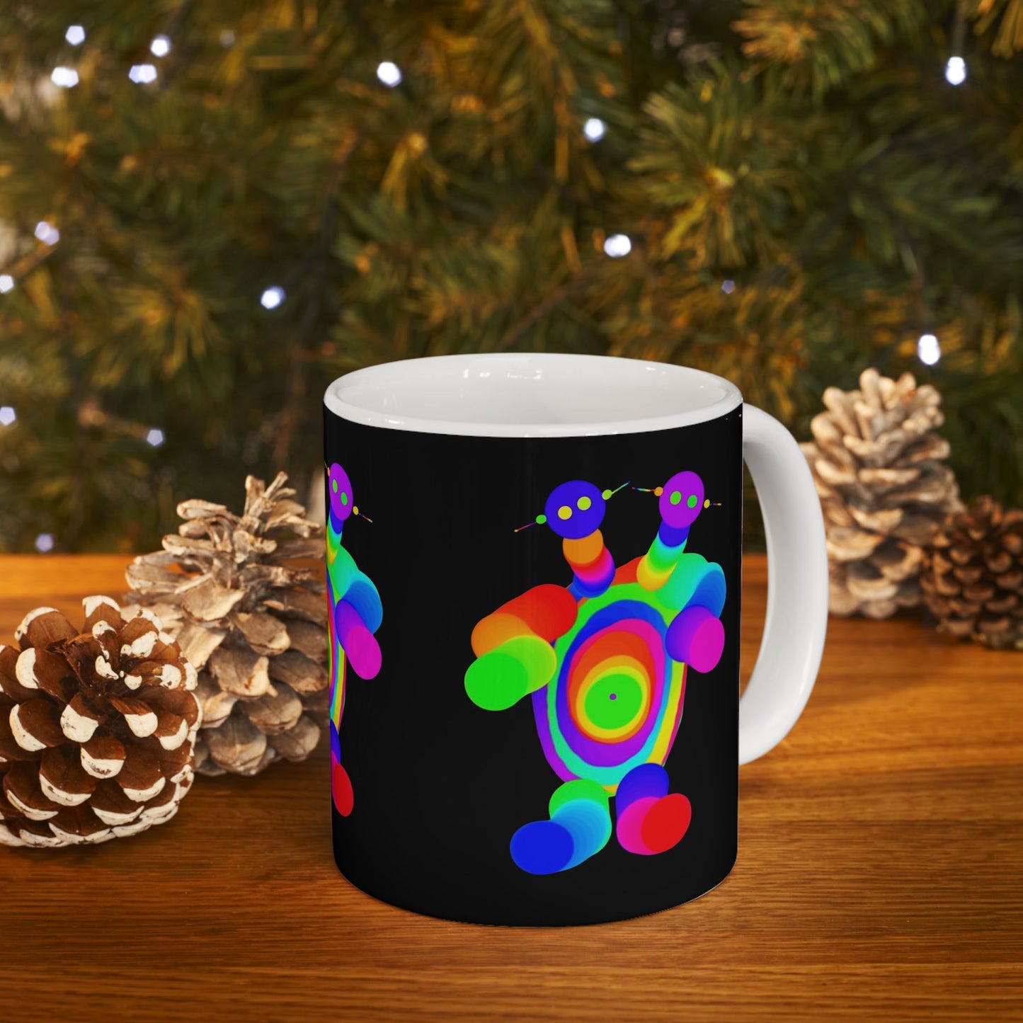 Two Headed Martian Ceramic Mug, (11oz, 15oz)