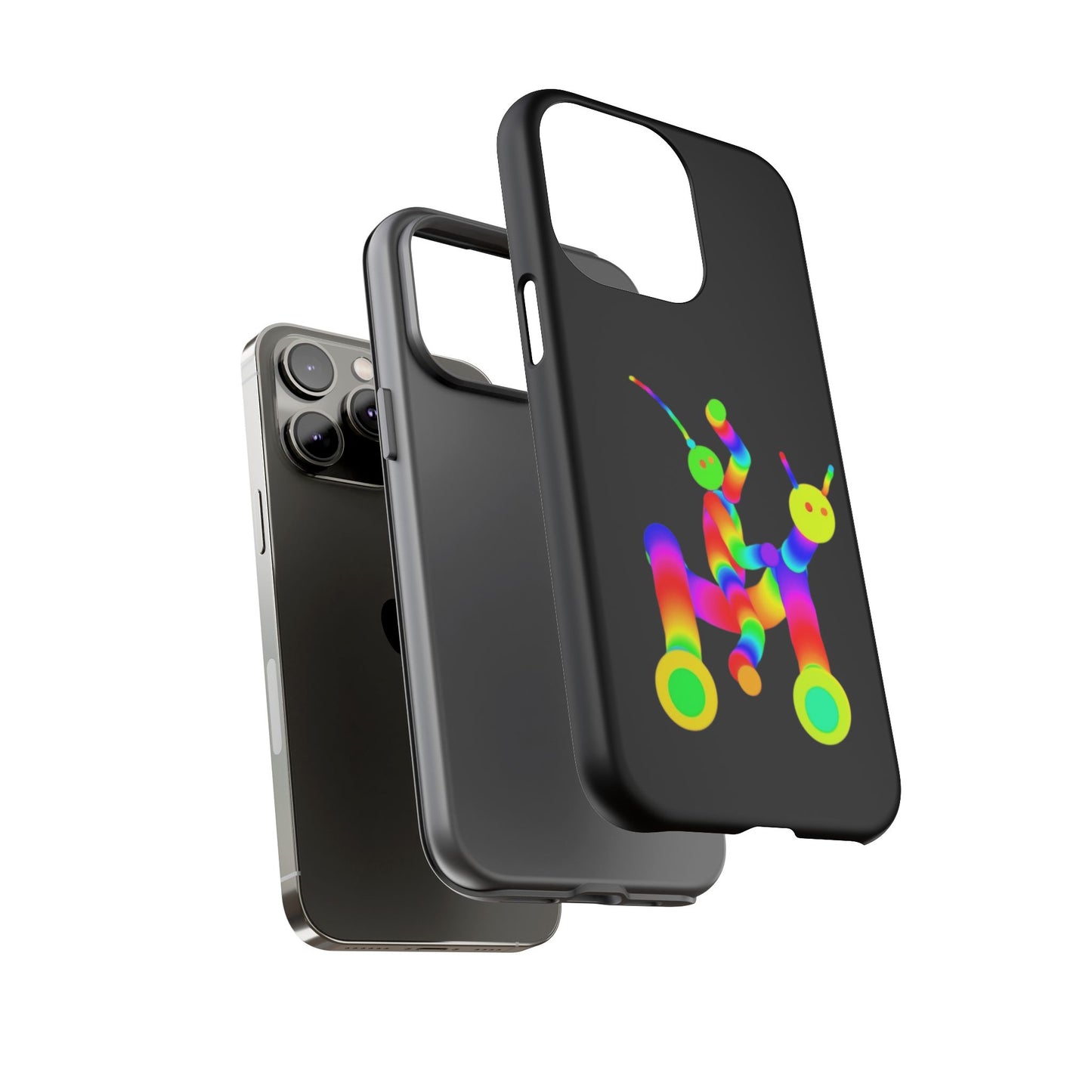 Marty Martians Riding Robot in Black  / Phone Cases