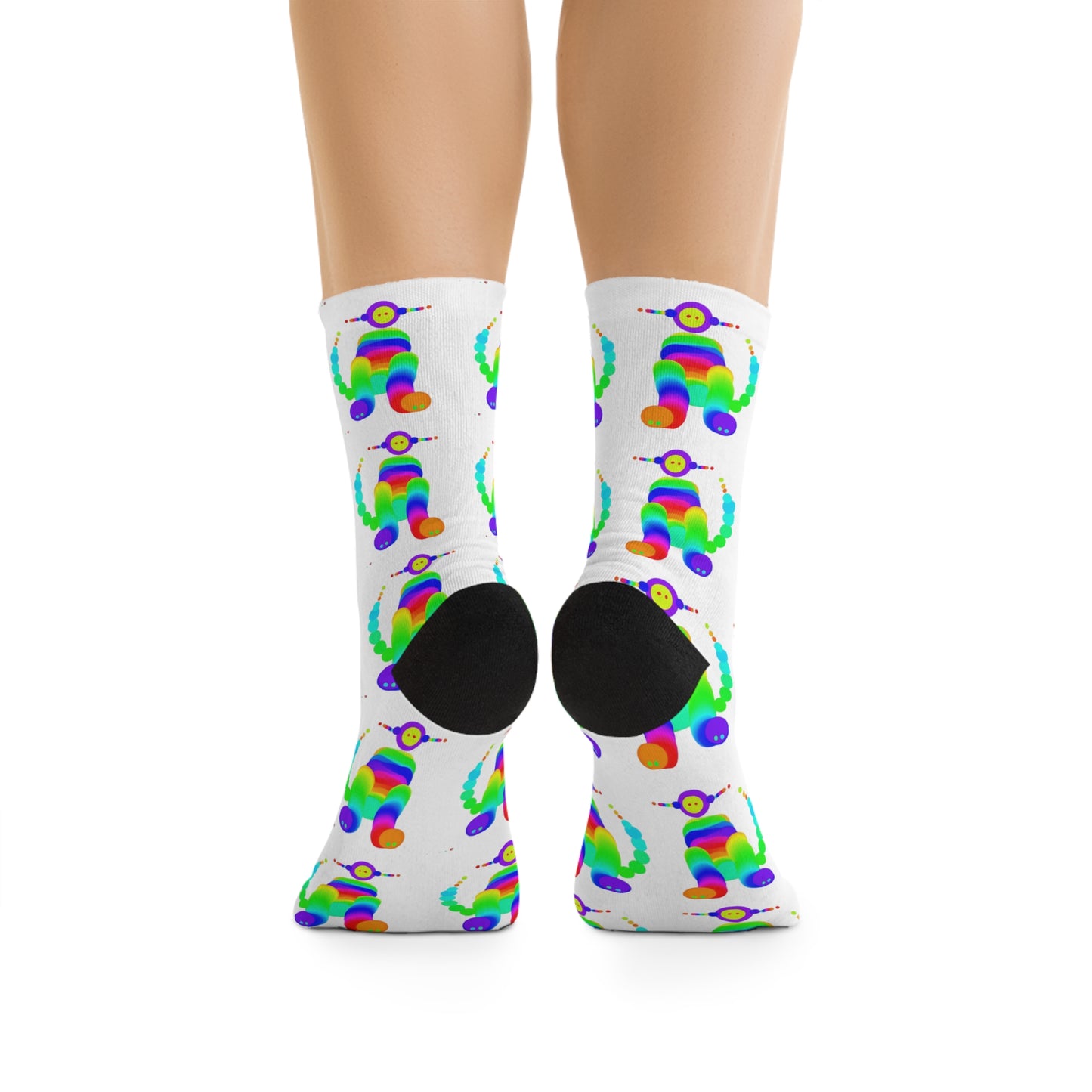 Marty Martians Pet Friend / White / Recycled Poly Socks