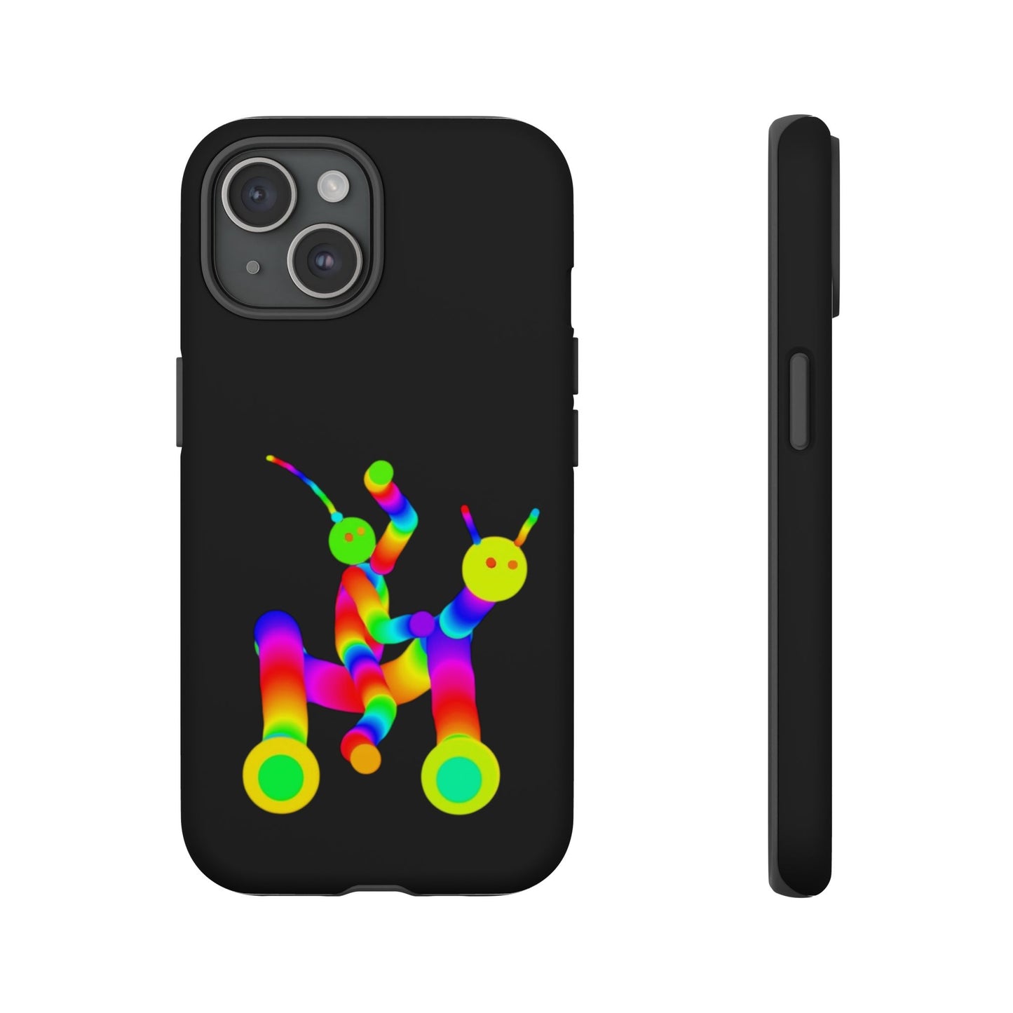 Marty Martians Riding Robot in Black  / Phone Cases