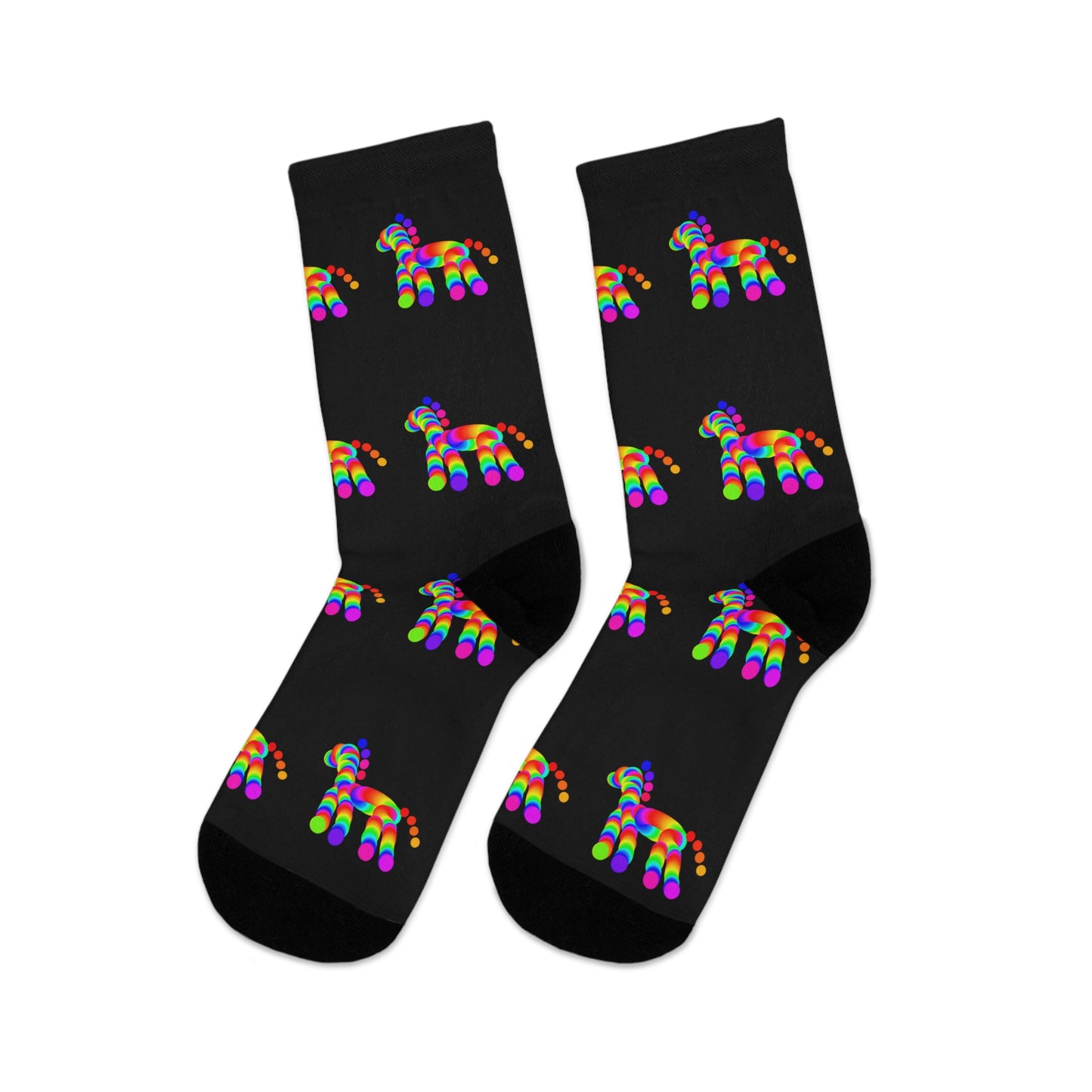 Martian Animal / Black / Recycled Poly Socks