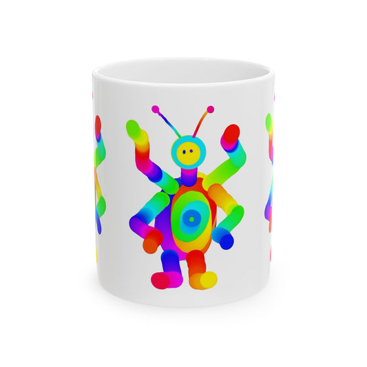Four Armed Martian Ceramic Mug, (11oz, 15oz)