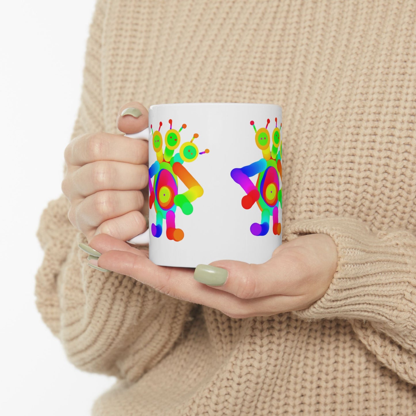 Three Headed Martian Ceramic Mug, (11oz, 15oz)