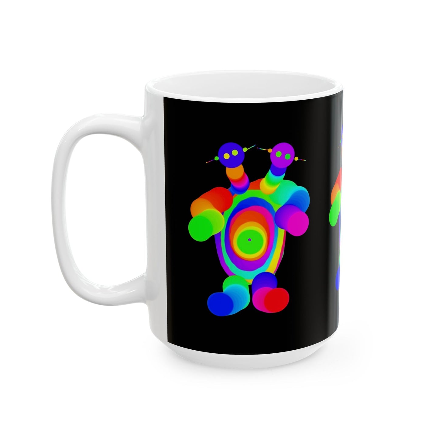 Two Headed Martian Ceramic Mug, (11oz, 15oz)
