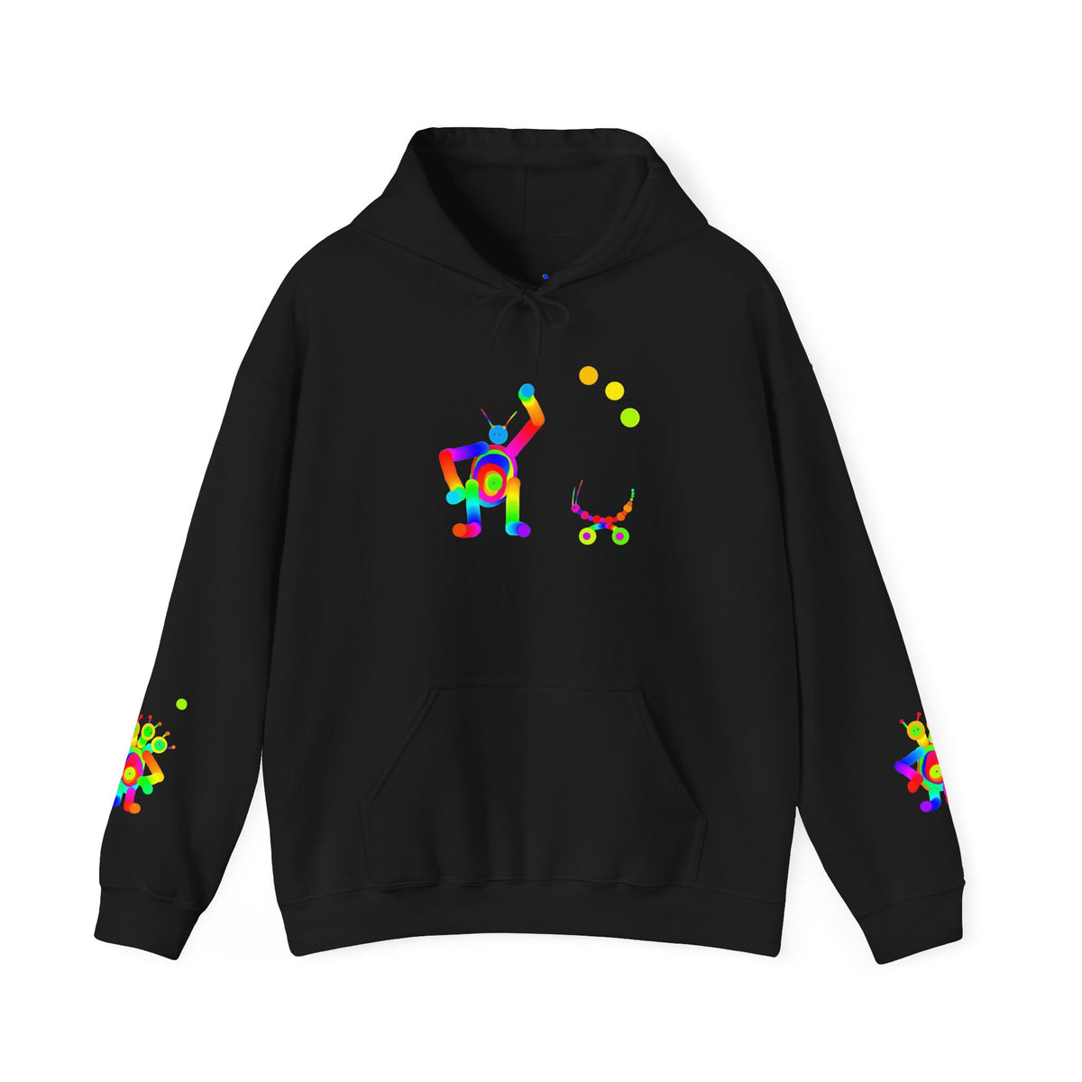 Marty Martians Waving with Little Friend / Unisex Heavy Blend™ Hooded Sweatshirt