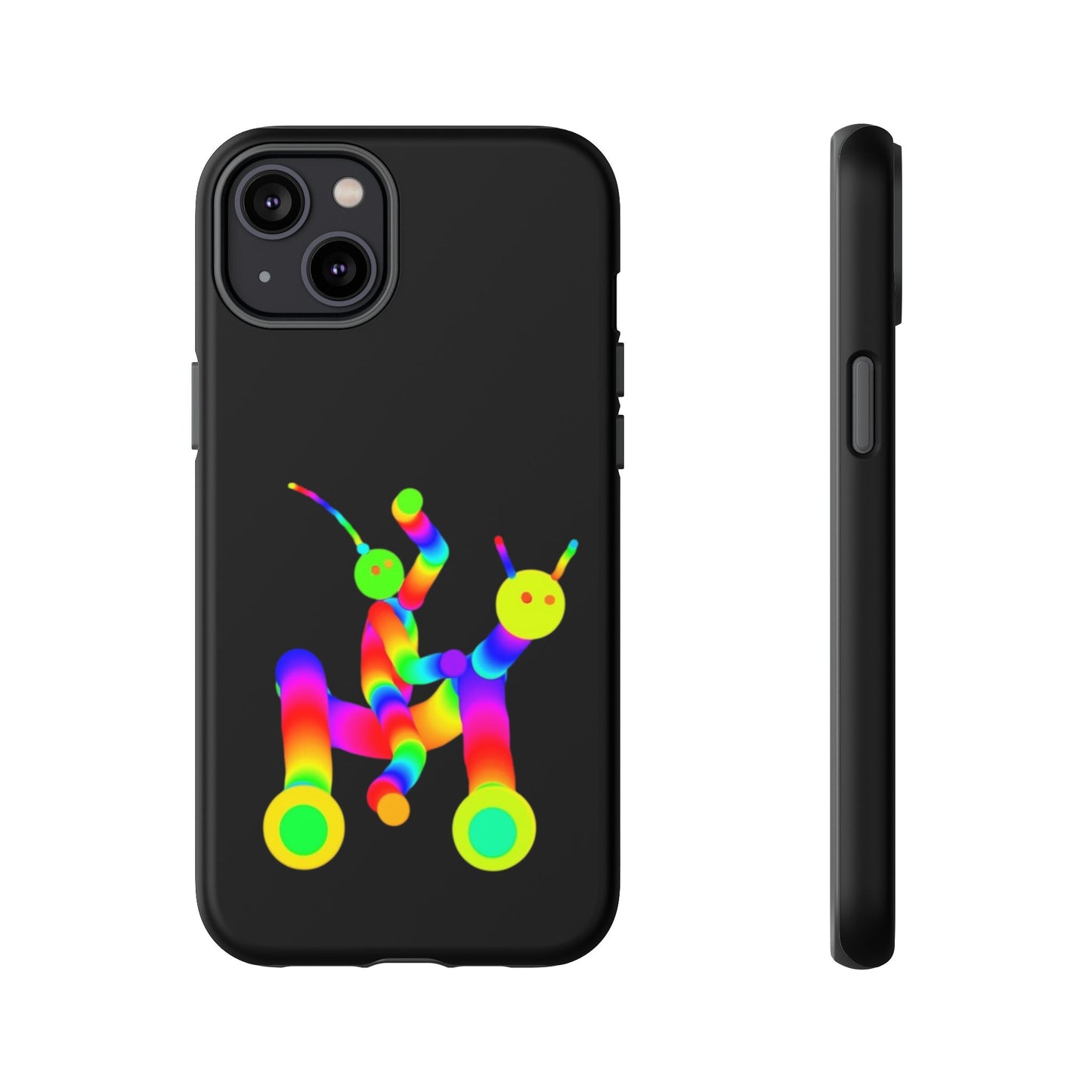 Marty Martians Riding Robot in Black  / Phone Cases