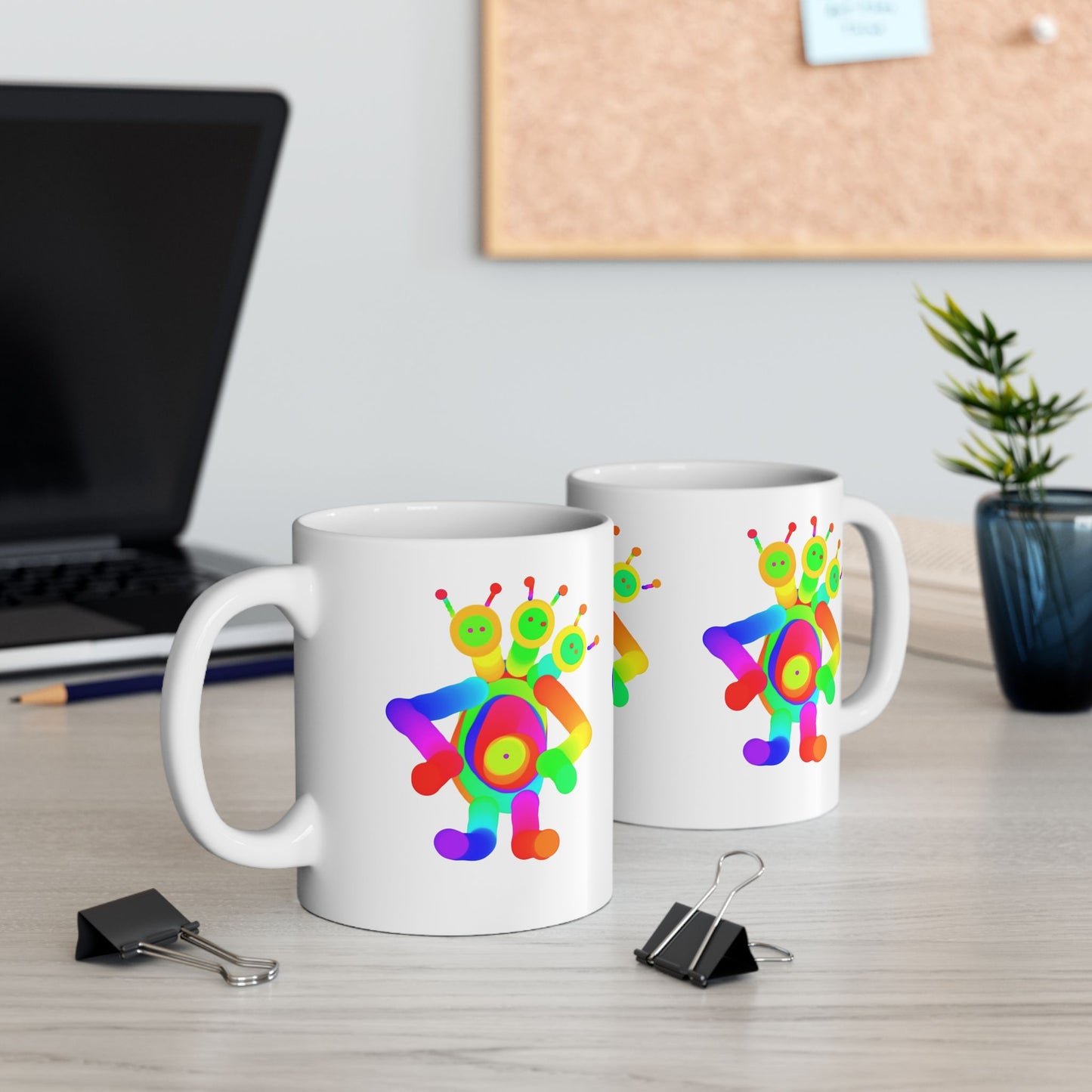 Three Headed Martian Ceramic Mug, (11oz, 15oz)