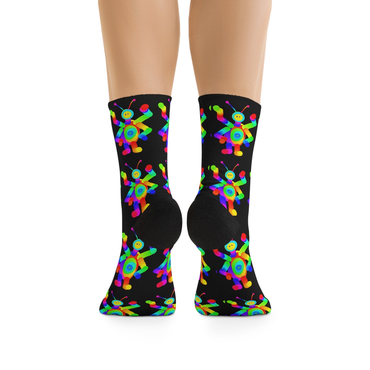 Four Armed Martian / Black / Recycled Poly Socks