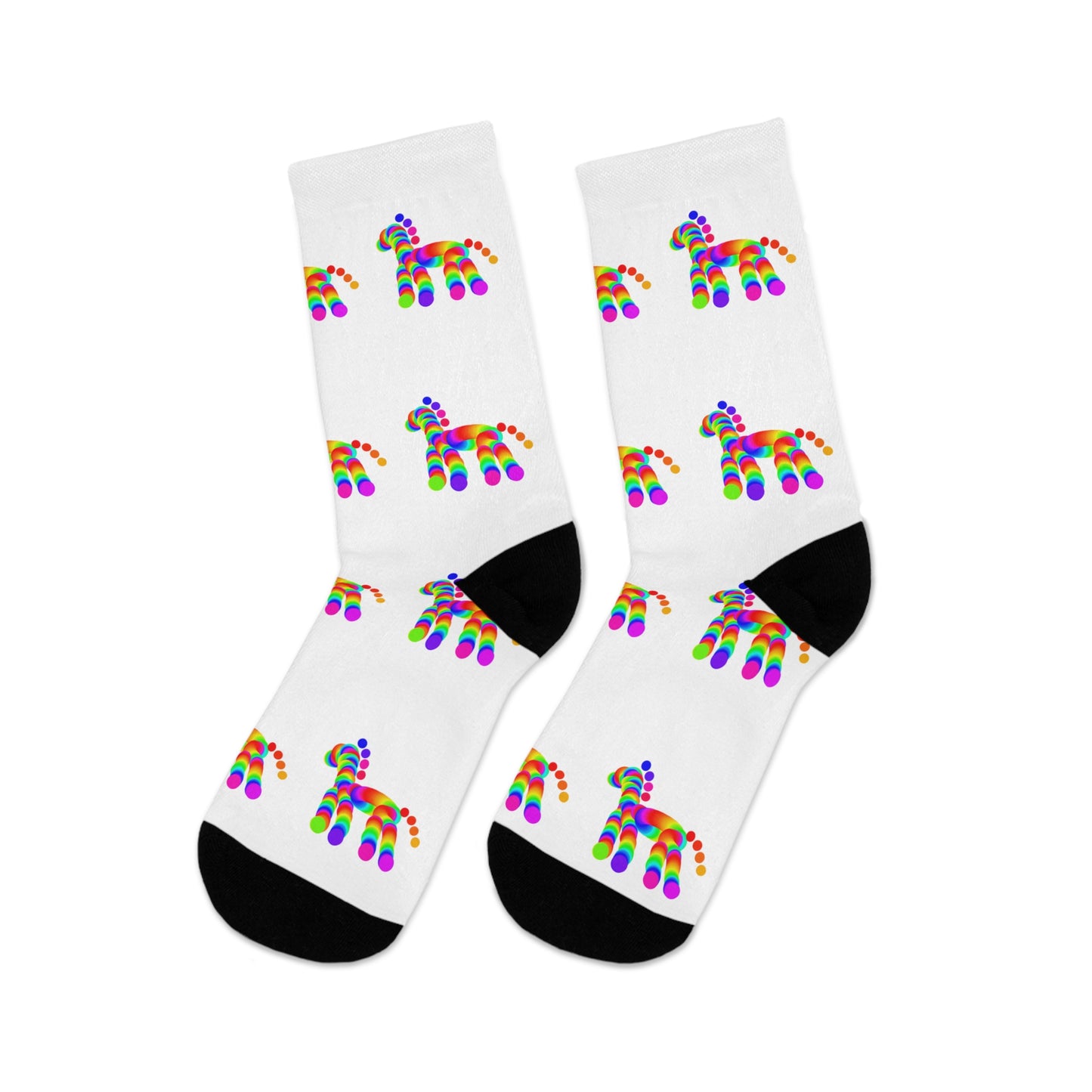 Martian Animal / White / Recycled Poly Socks
