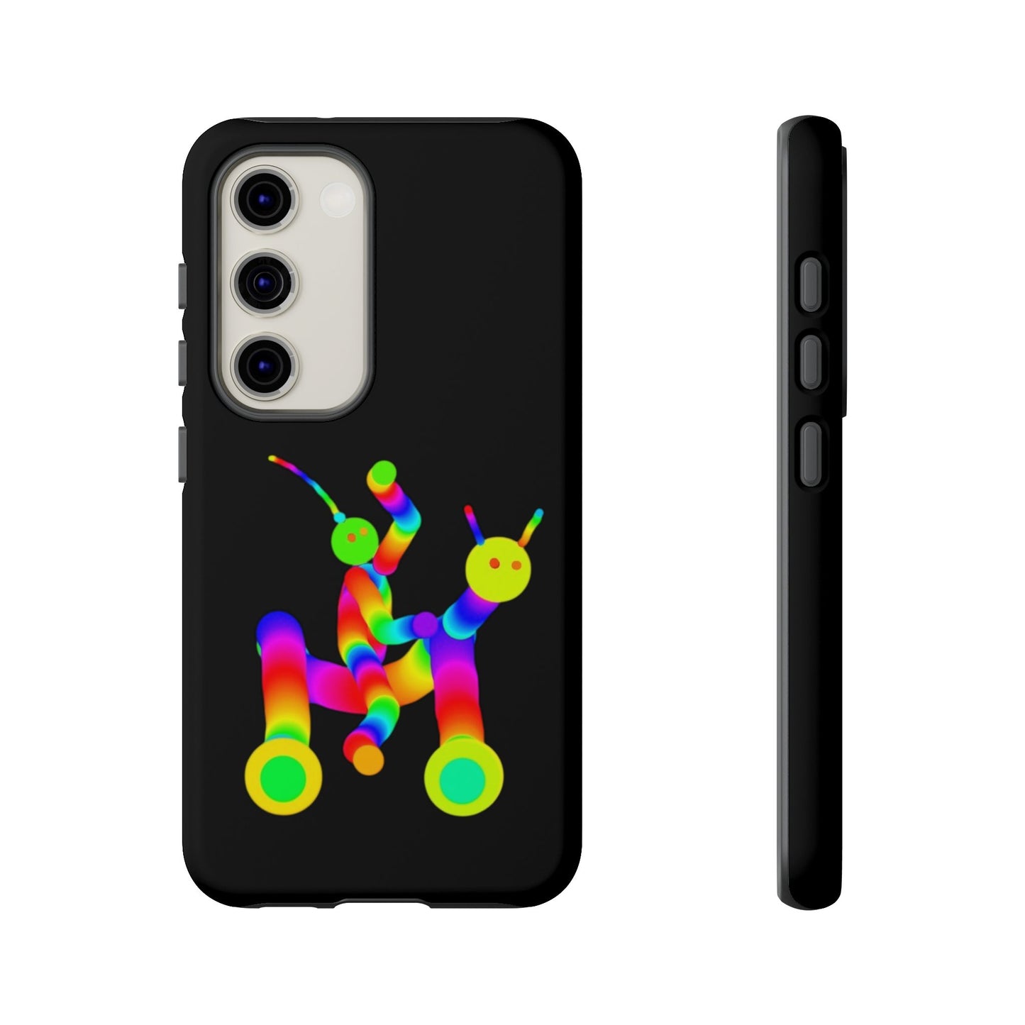 Marty Martians Riding Robot in Black  / Phone Cases