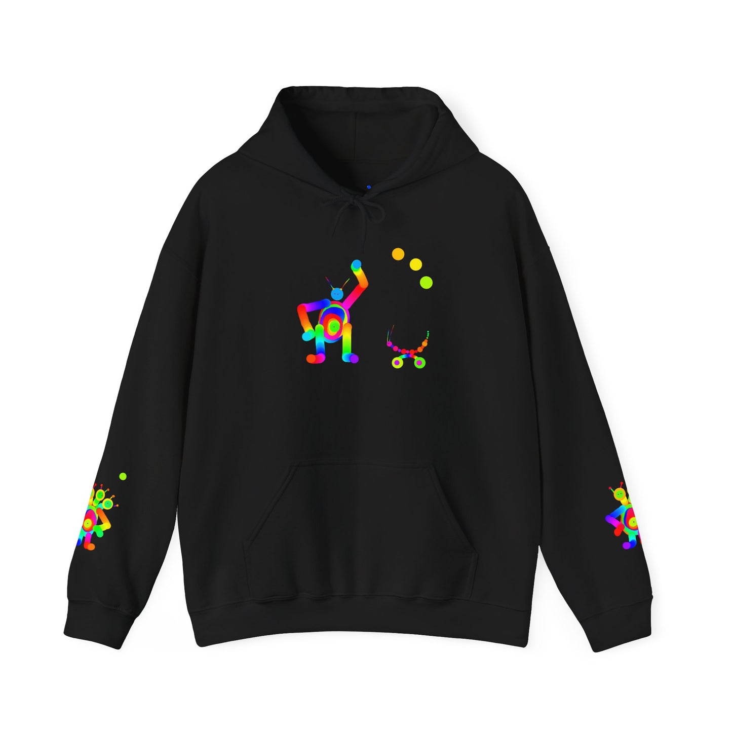 Waving Martian with Little Friend / Unisex Heavy Blend™ Hooded Sweatshirt