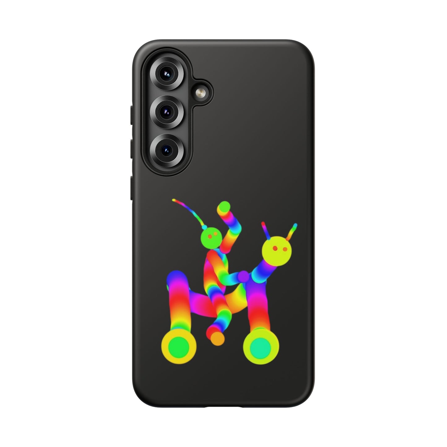 Marty Martians Riding Robot in Black  / Phone Cases