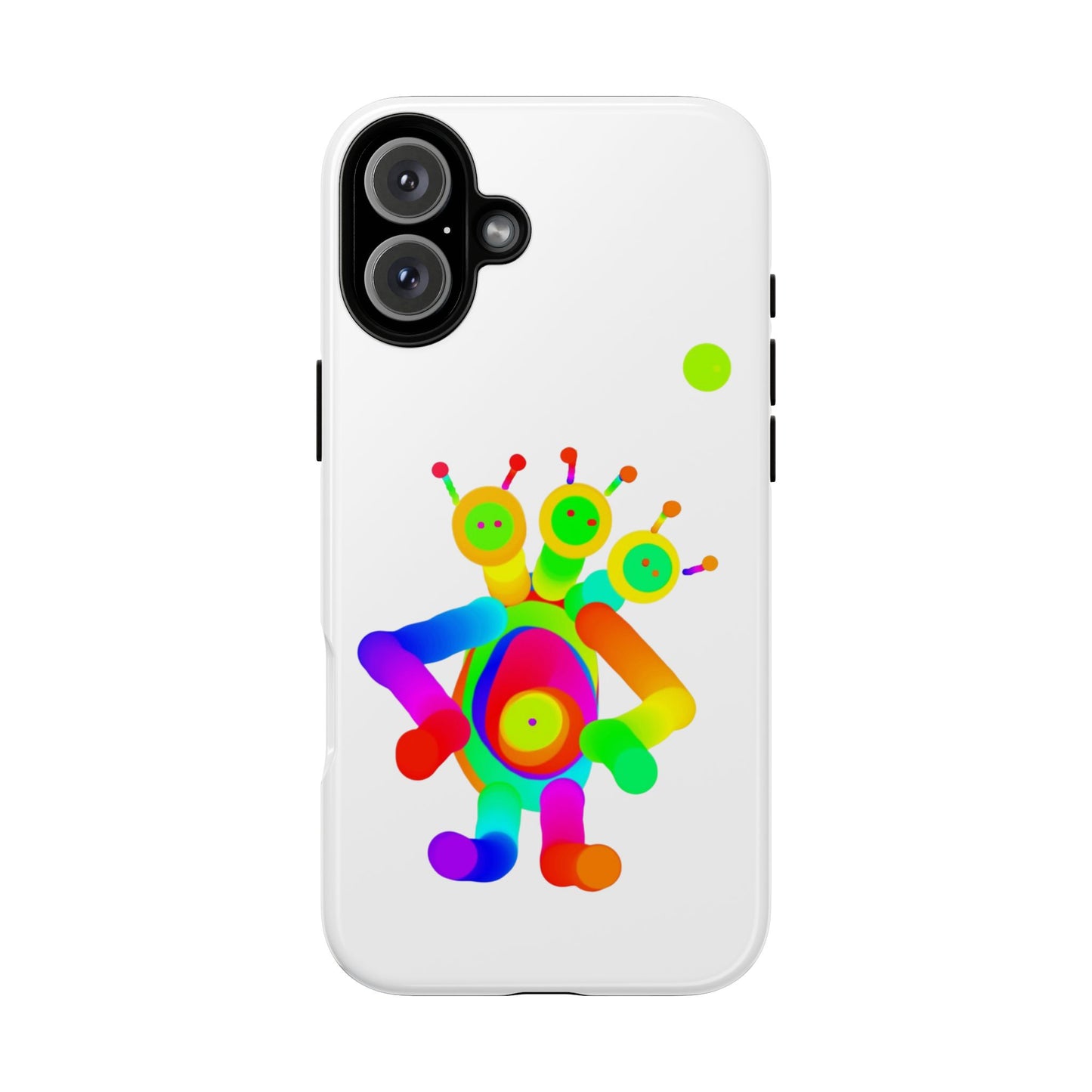 Three Headed Martian with Green Moon / Phone Cases