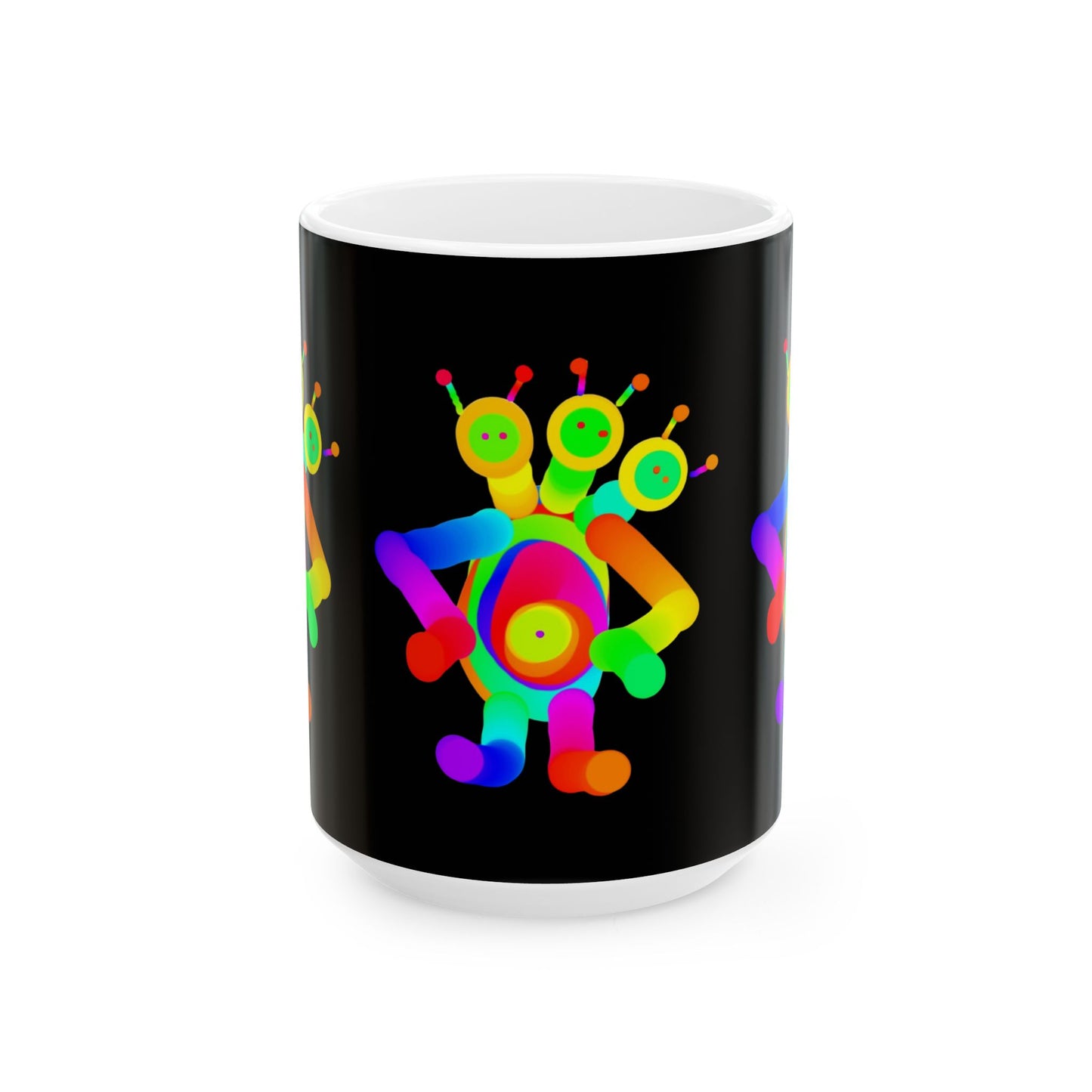 Three Headed Martian Ceramic Mug, (11oz, 15oz)
