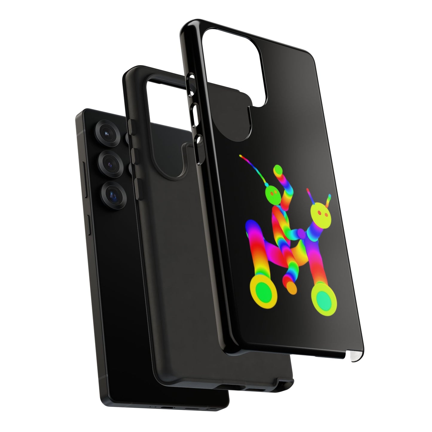 Marty Martians Riding Robot in Black  / Phone Cases