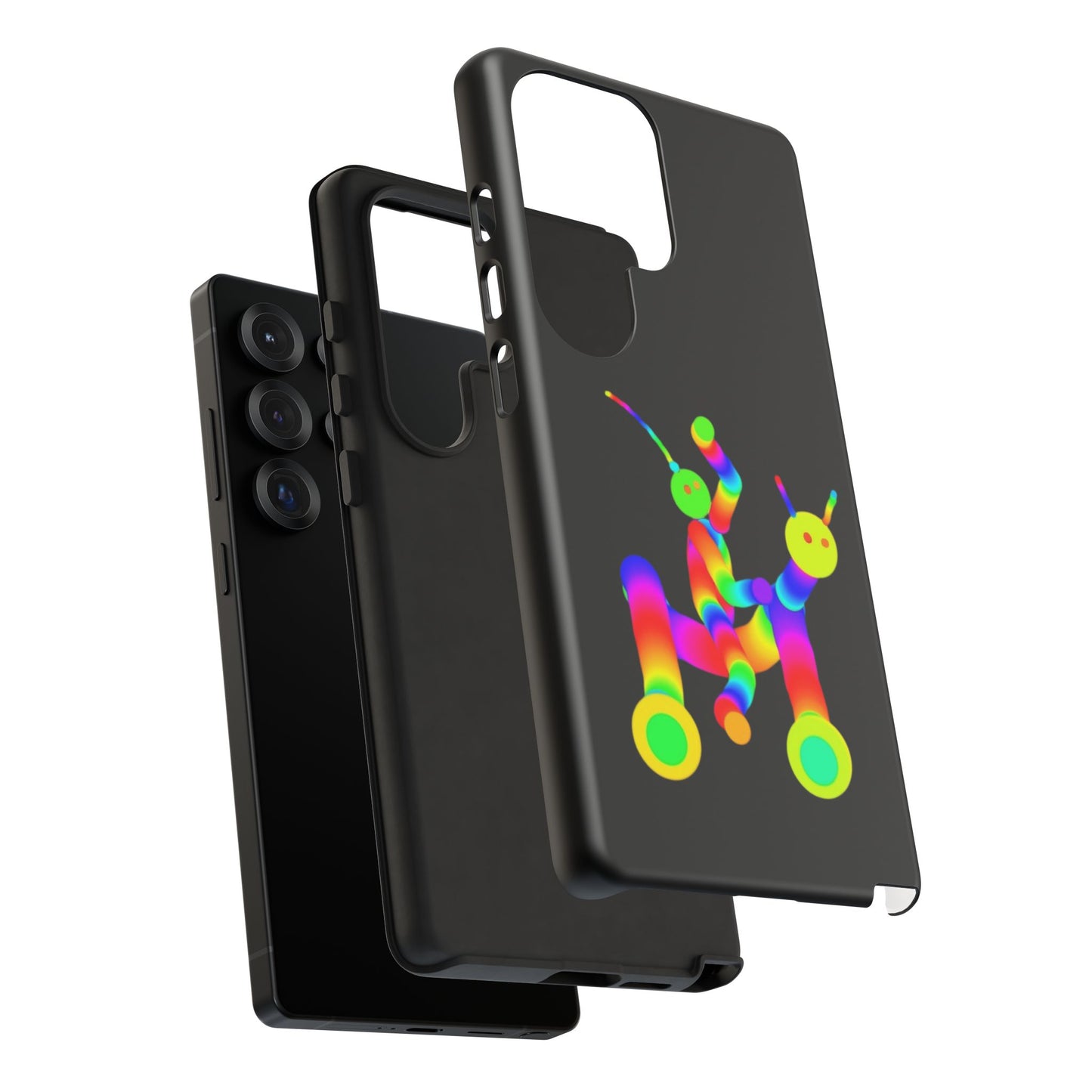 Marty Martians Riding Robot in Black  / Phone Cases