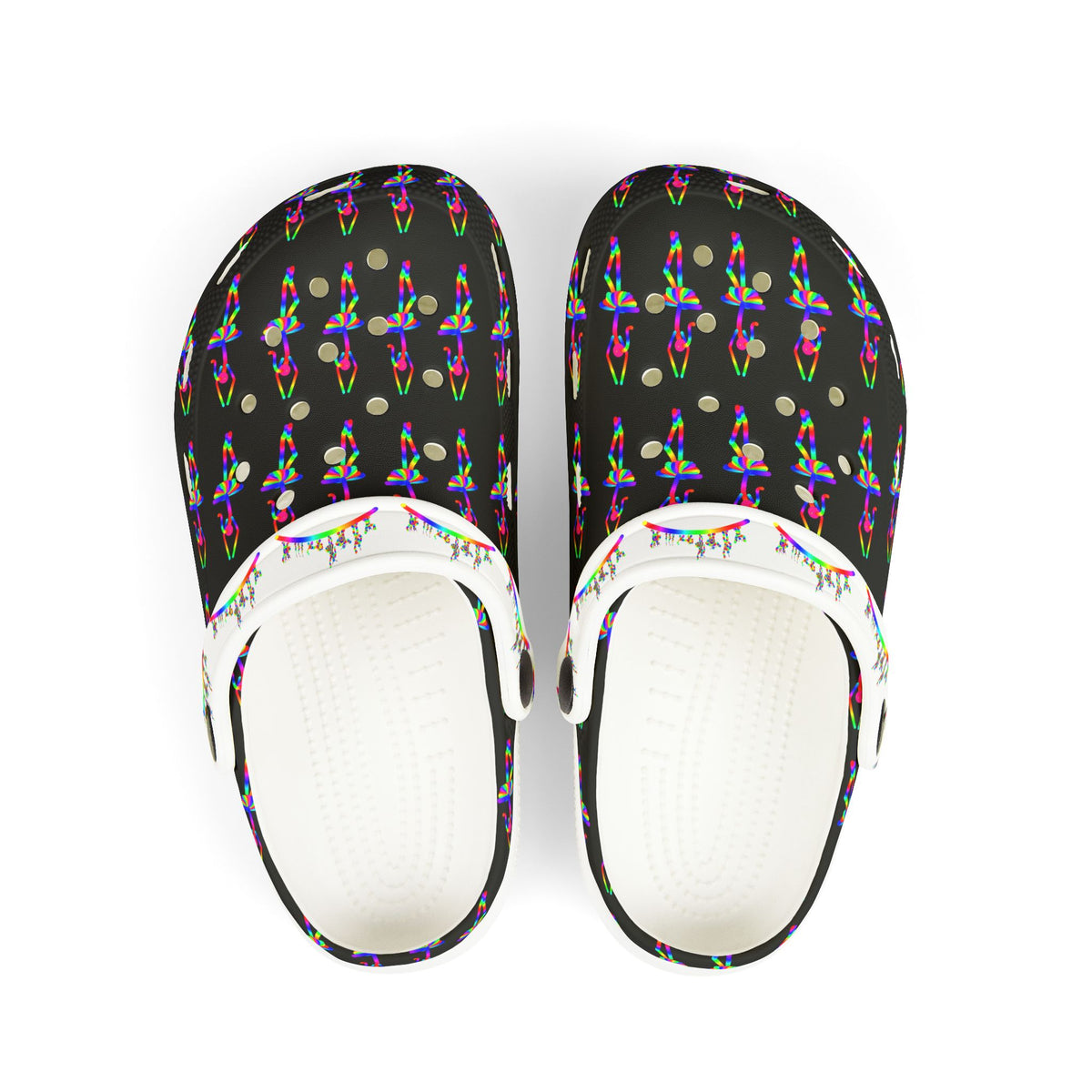 Marty Martians Ballerina in Black / Kid's EVA Foam Clogs (AOP)